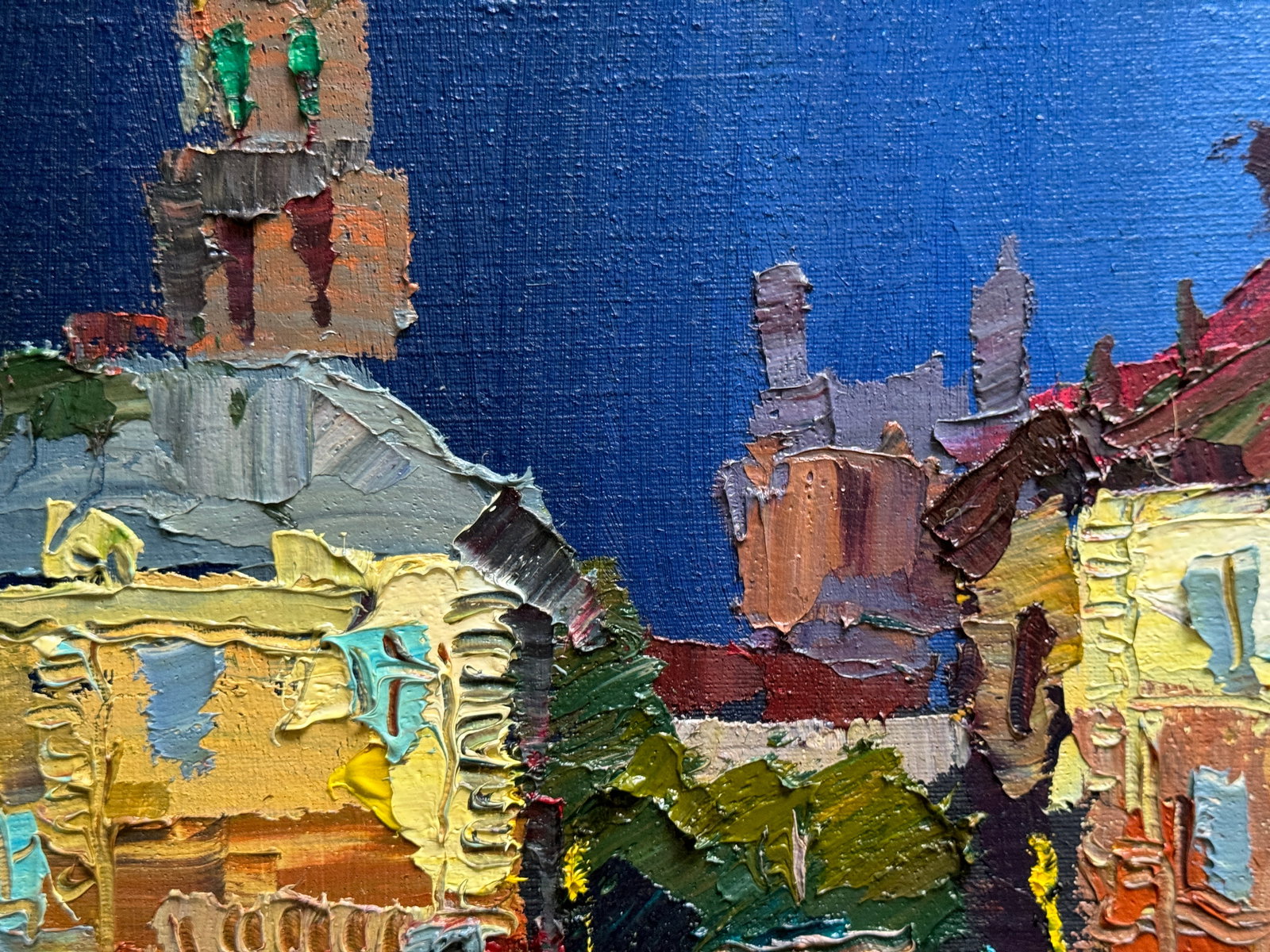 Oil painting with farme night Lviv K. Leonid - 6