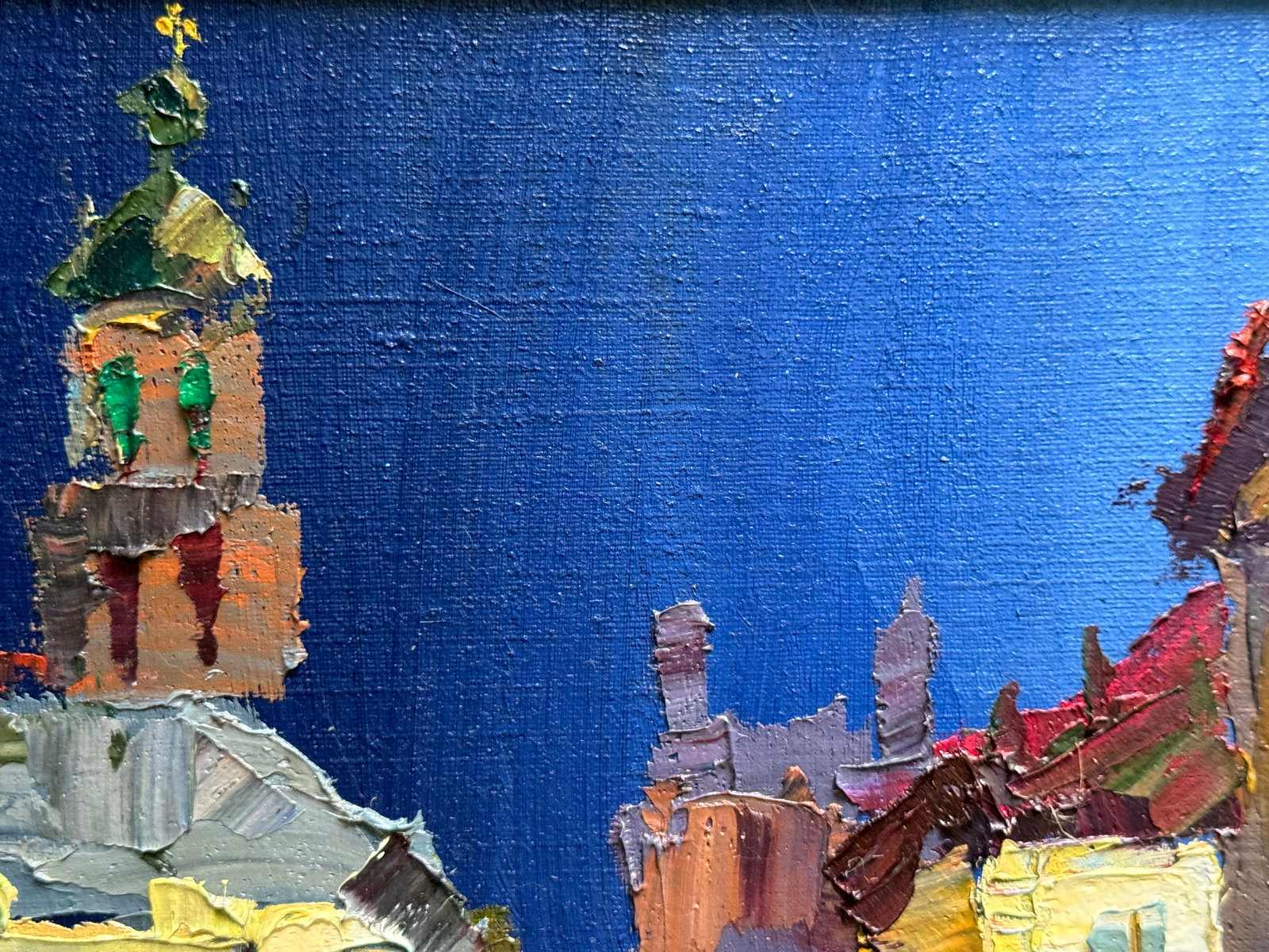 Oil painting with farme night Lviv K. Leonid - 7