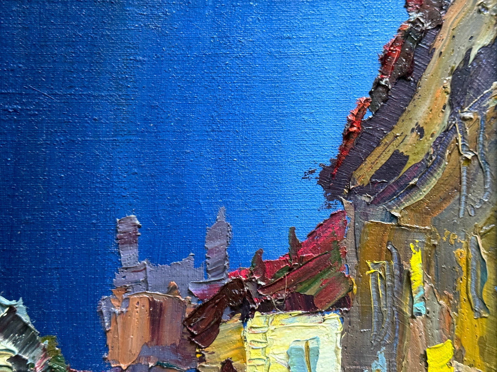 Oil painting with farme night Lviv K. Leonid - 8