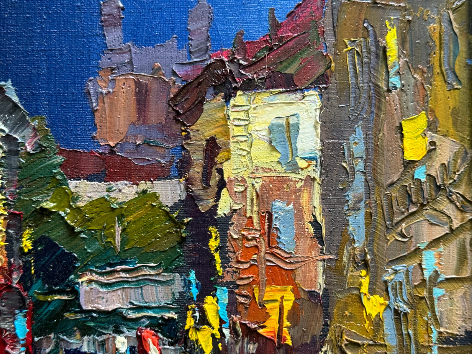 Oil painting with farme night Lviv K. Leonid - 9