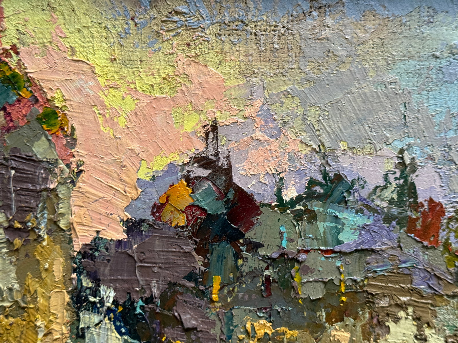 Oil painting with frame Cityscape K. Leonid - 4
