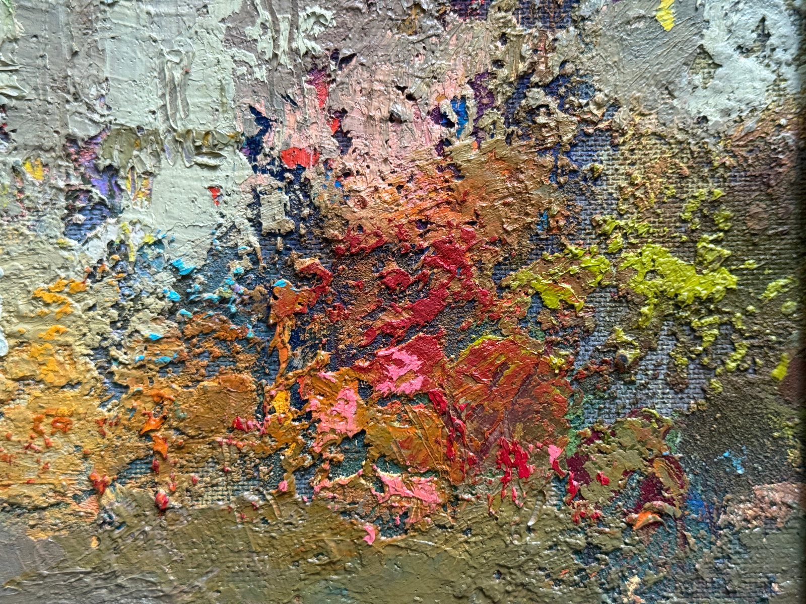 Abstract Oil painting with frame Lviv in the evening K. Leonid - 5