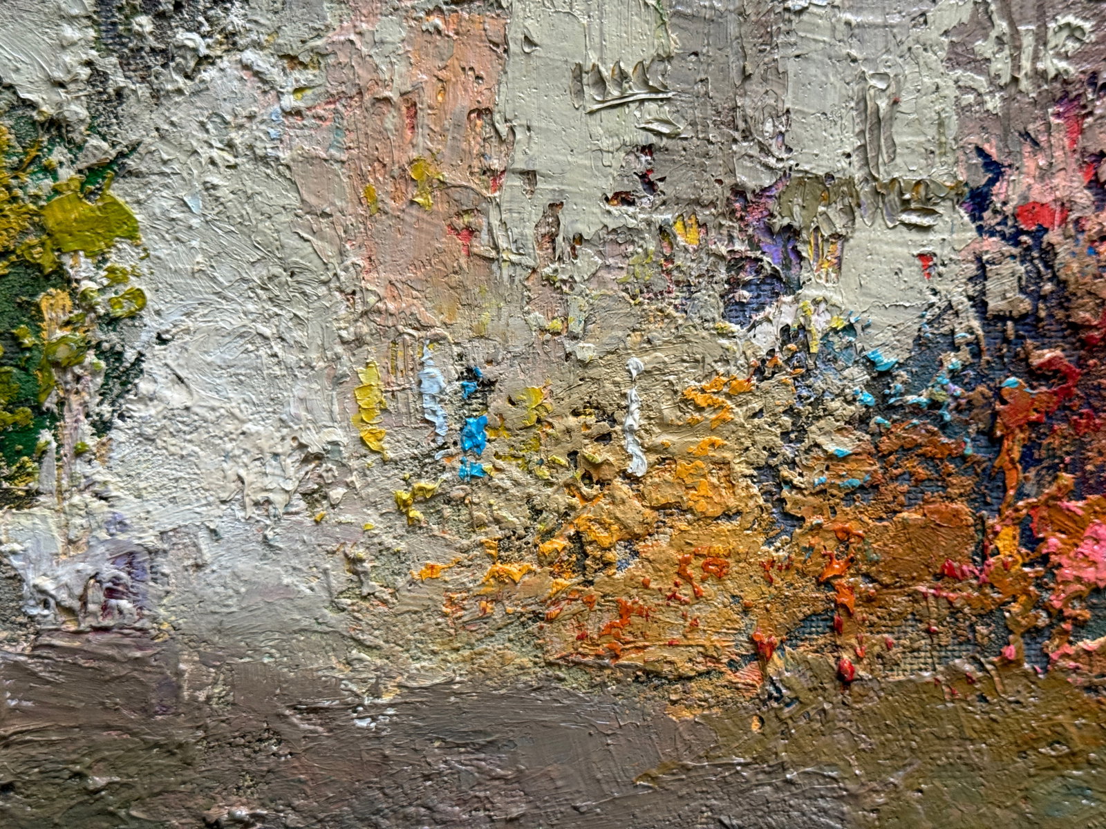 Abstract Oil painting with frame Lviv in the evening K. Leonid - 6