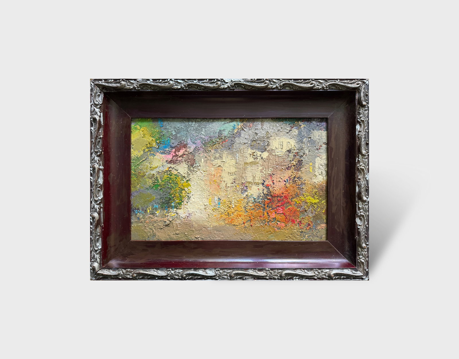 Abstract Oil painting with frame Lviv in the evening K. Leonid - 9