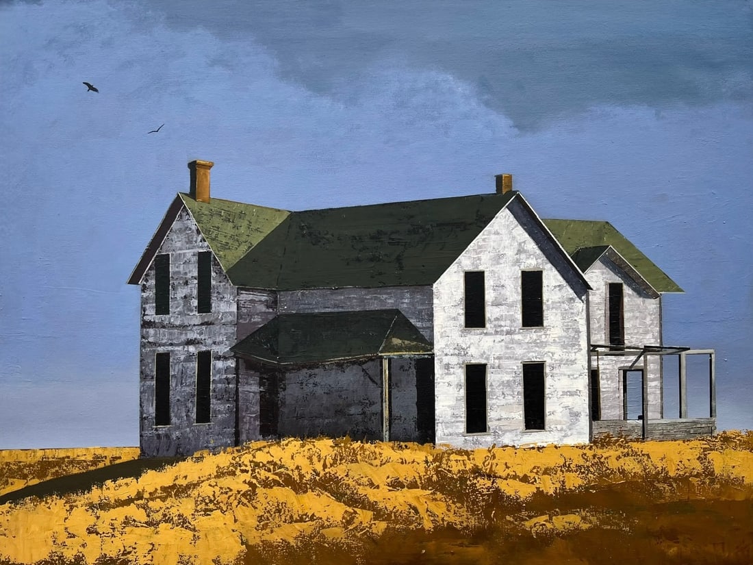 Oil painting House Ukrainian painter: Title: Oil painting House Ukrainian painter Description: 07Sh Painter: Ilona Sh. S?ze: 60x80 cm/ 23.6x31.5 inches Components: acrylic, canvas Original painting CONDITION: exellent ERA: 2025 ARTIST: Il