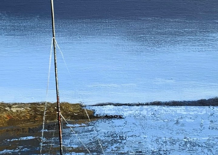 Oil painting Boat on the beach Ukrainian painter - 10