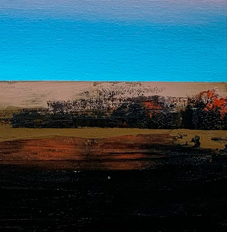 Oil painting Rural horizon Ukrainian painter - 3