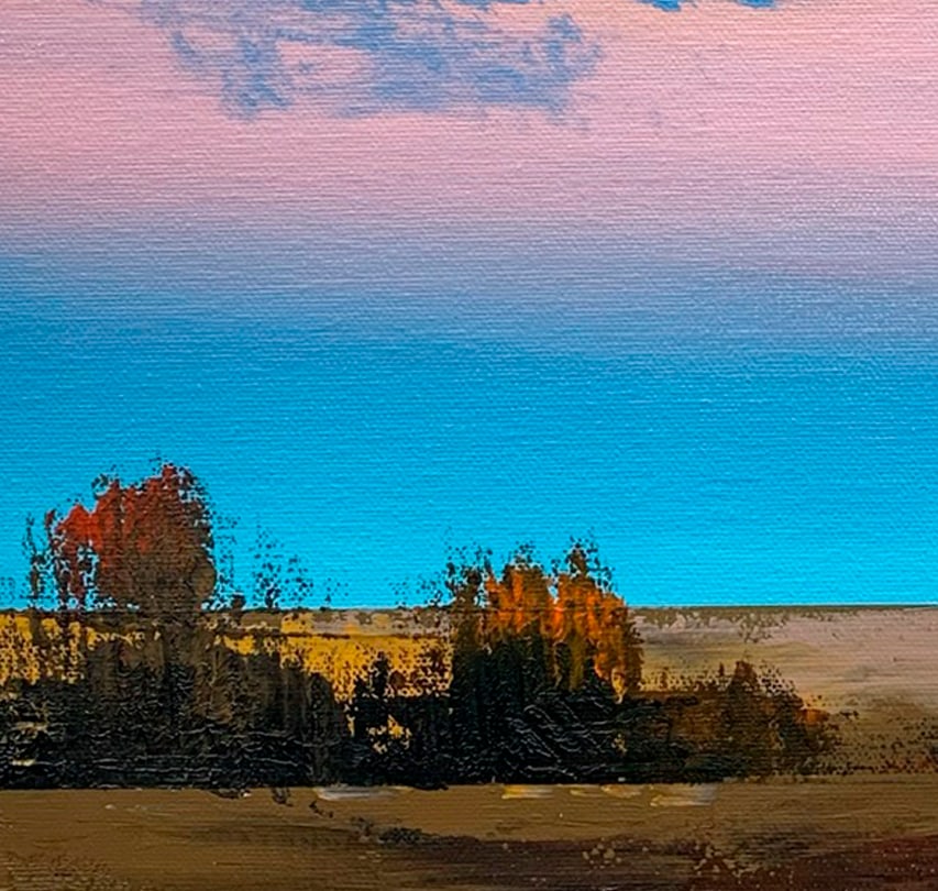 Oil painting Rural horizon Ukrainian painter - 8