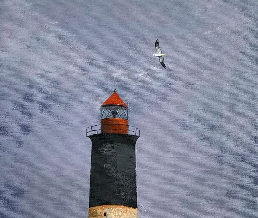 Oil painting Lighthouse Ukrainian painter - 10