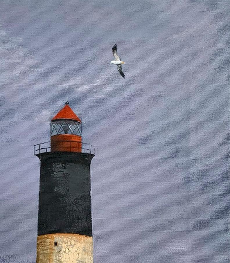Oil painting Lighthouse Ukrainian painter - 9