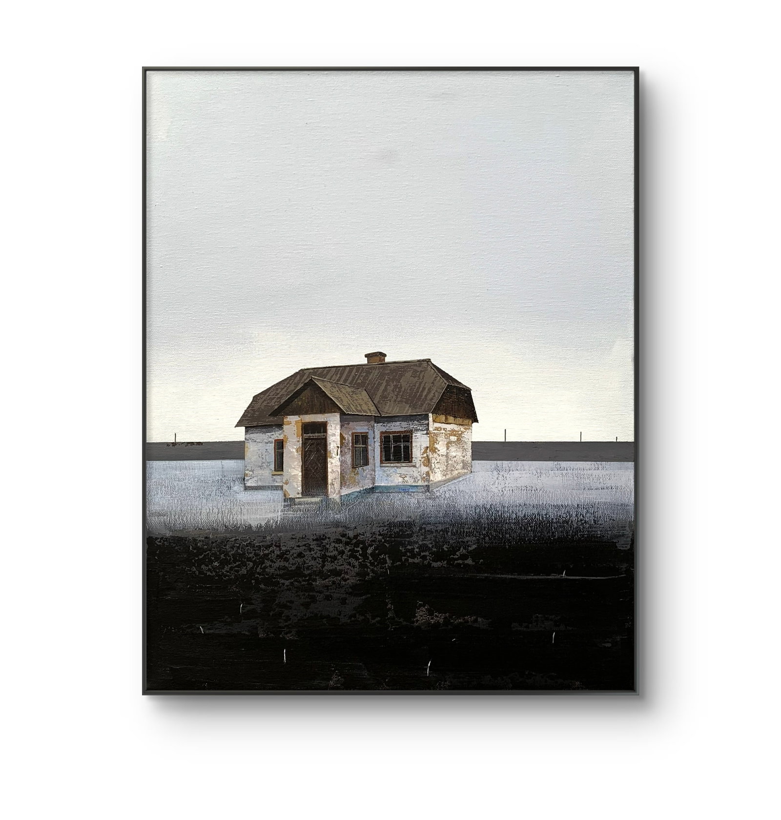 Oil painting Grey field Ukrainian painter: Title: Oil painting Grey field Ukrainian painter Description: 14Sh Painter: Ilona Sh. S?ze: 50x40 cm/ 19.7x15.75 inches Components: acrylic, canvas Original painting CONDITION: exellent ERA: 2025 ARTI
