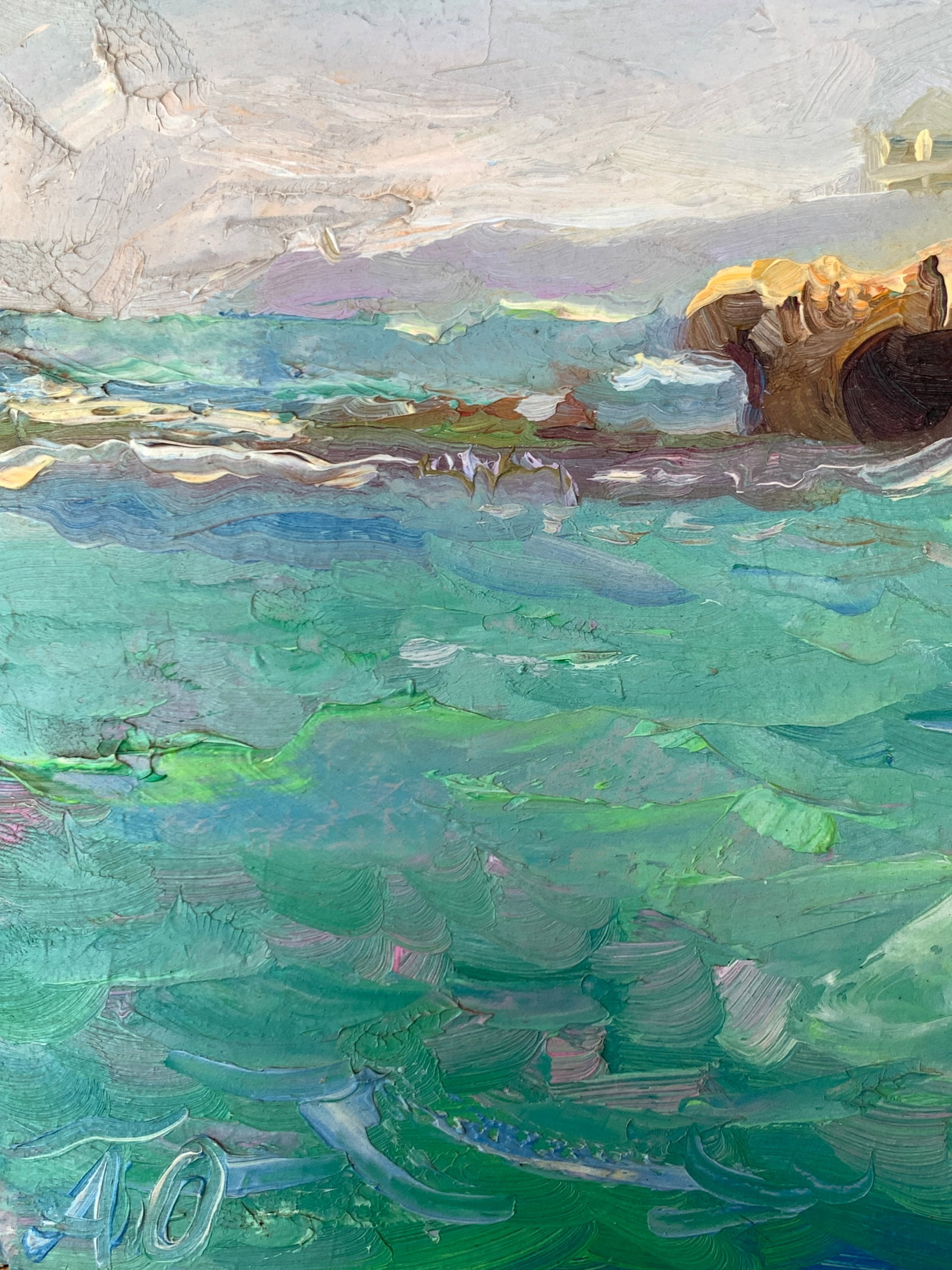 Oil painting Mediterranean coast Onyshchenko - 3