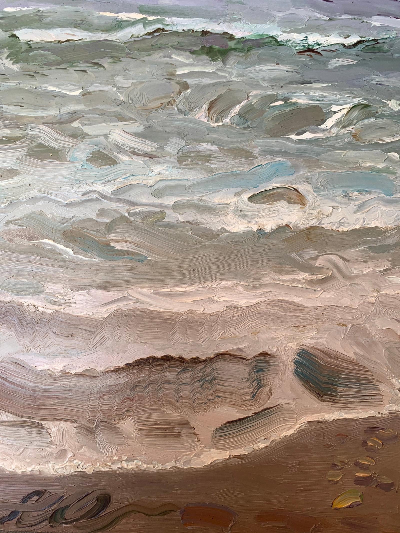 Oil painting Spring seashore Onyshchenko - 4