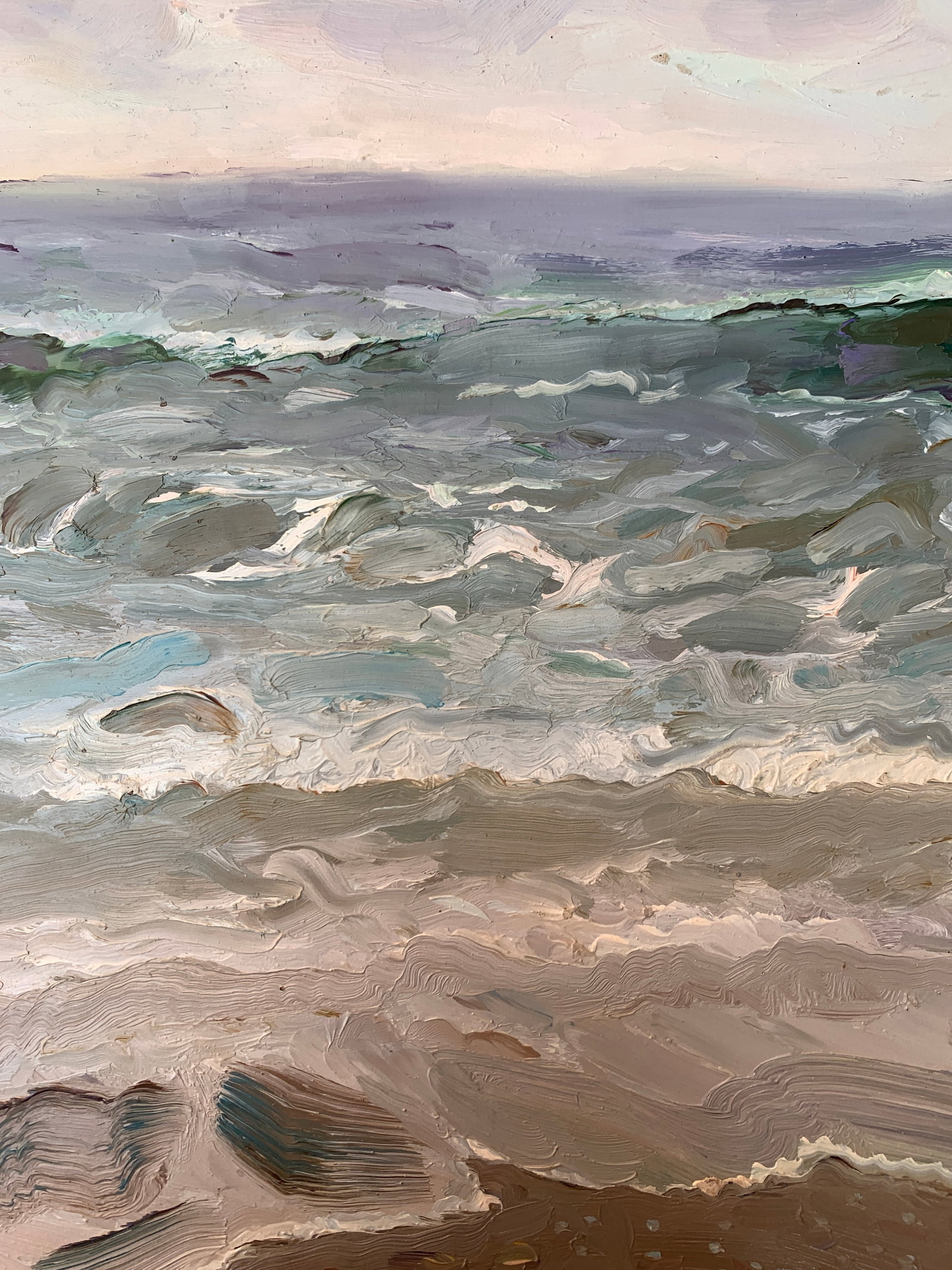 Oil painting Spring seashore Onyshchenko - 5