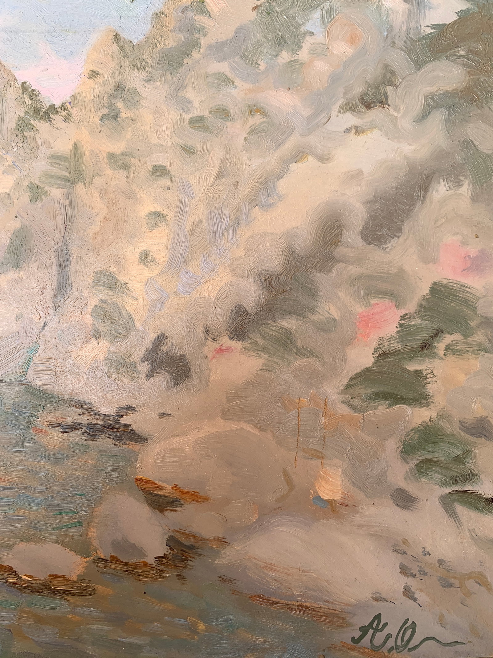 Oil painting Rocks in the morning Onyshchenko - 9