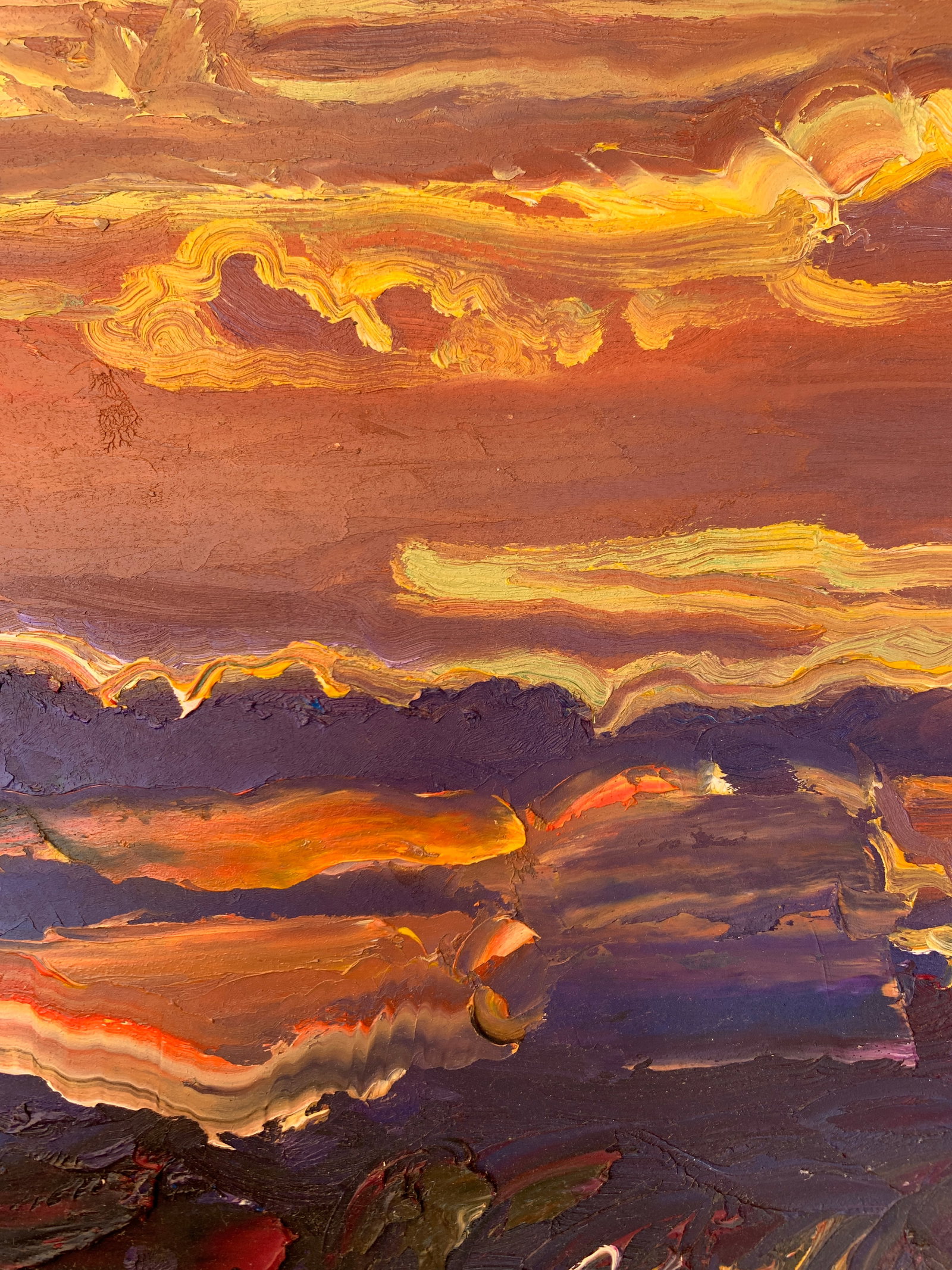Abstract Oil painting Evening in Poltava Onyshchenko - 8