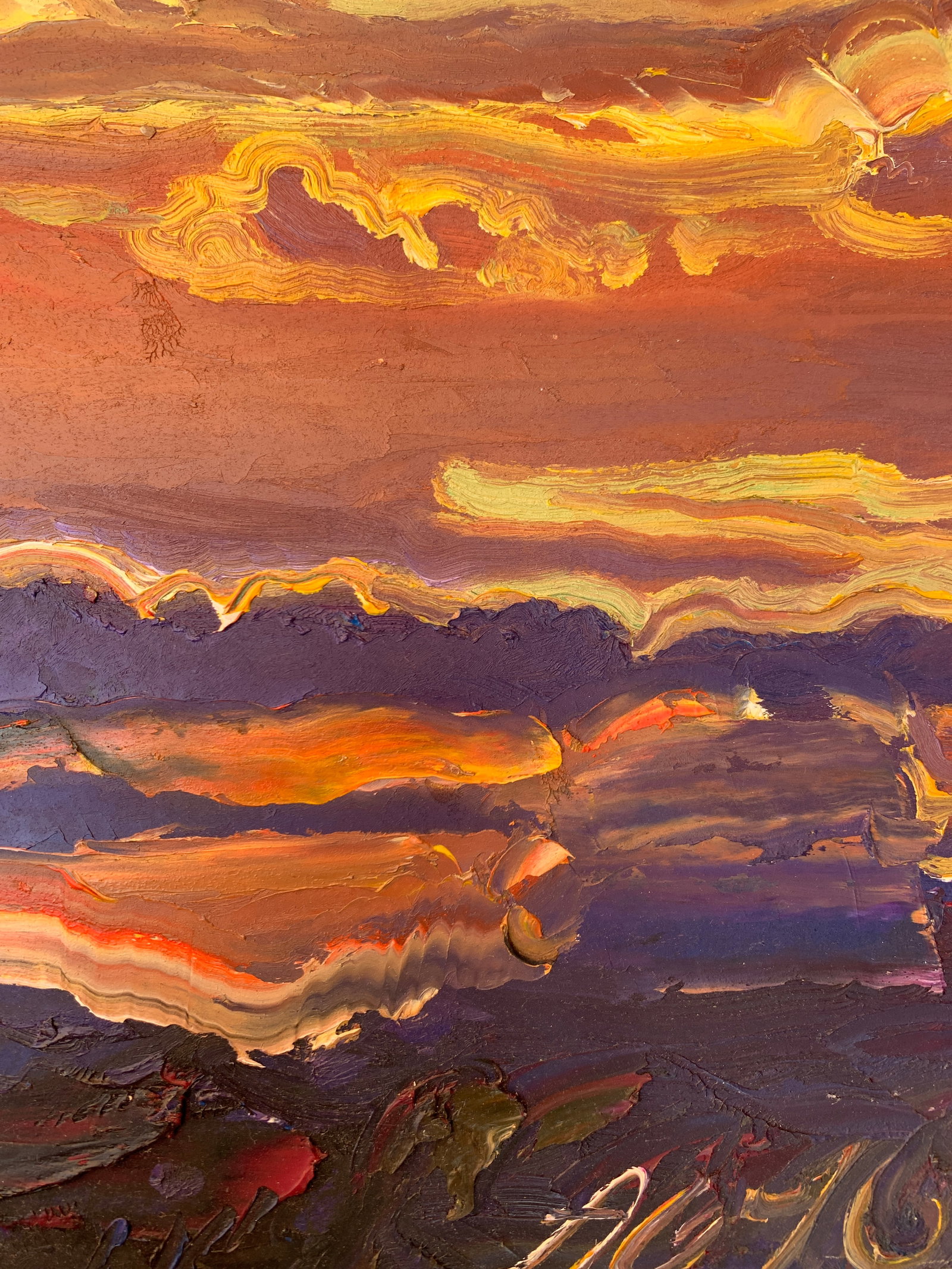 Abstract Oil painting Evening in Poltava Onyshchenko - 9