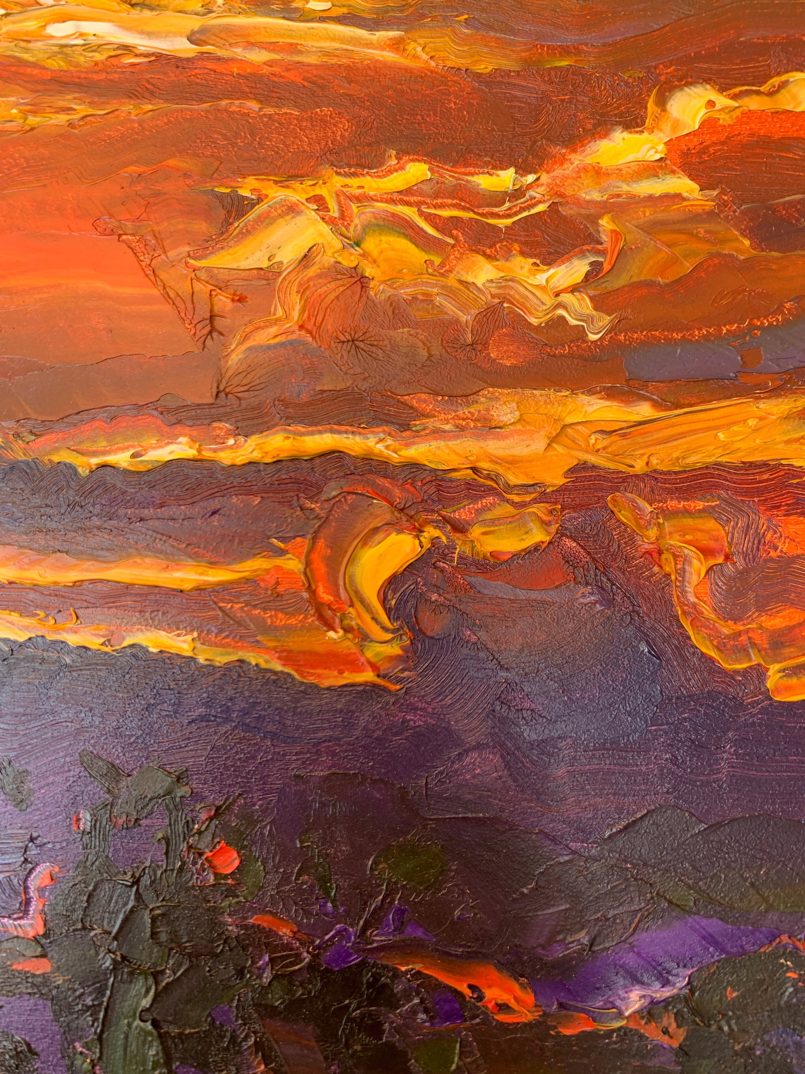 Abstract Oil painting Evening in a large ferry Onyshchenko - 10