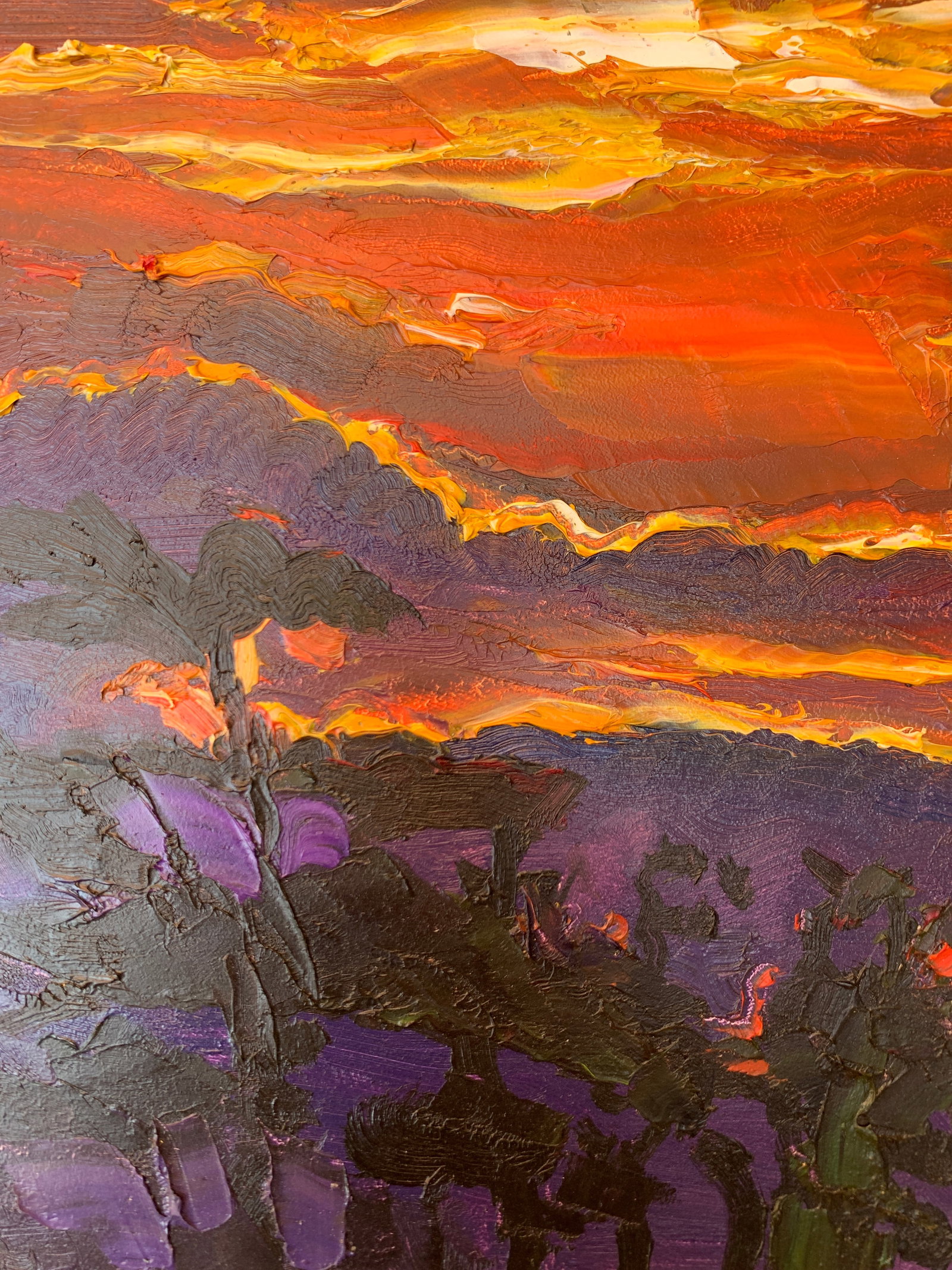 Abstract Oil painting Evening in a large ferry Onyshchenko - 4