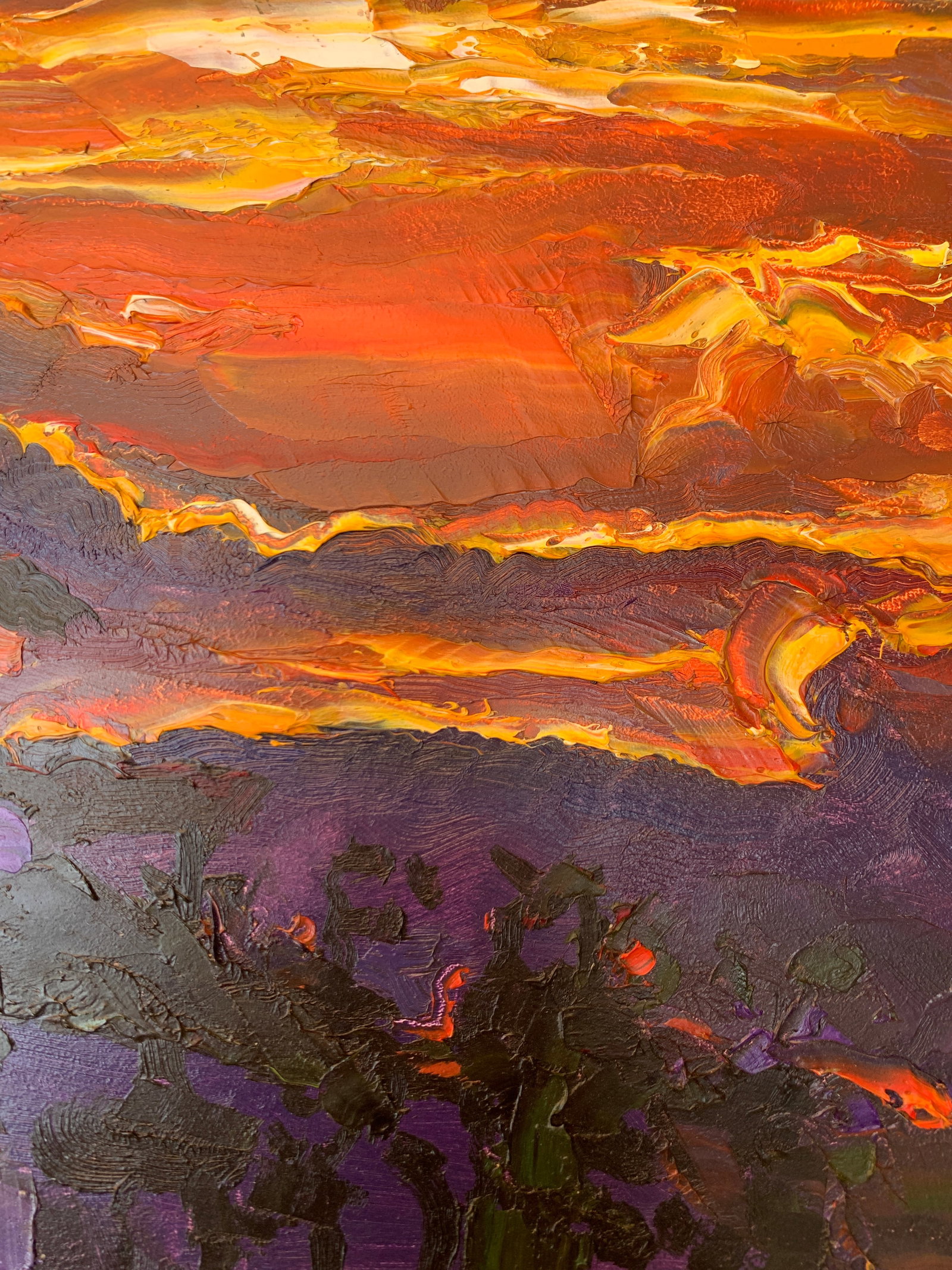 Abstract Oil painting Evening in a large ferry Onyshchenko - 5