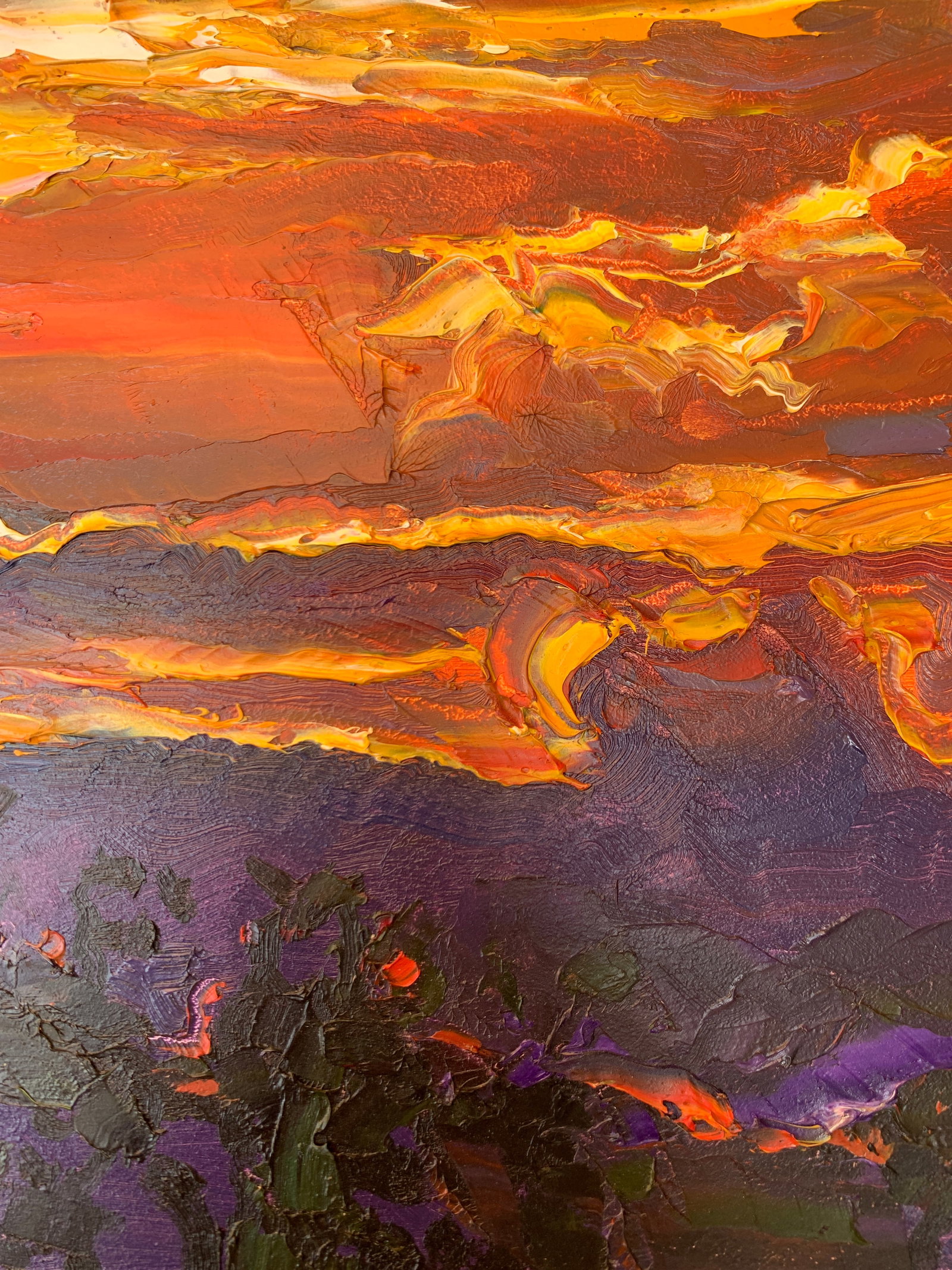 Abstract Oil painting Evening in a large ferry Onyshchenko - 6