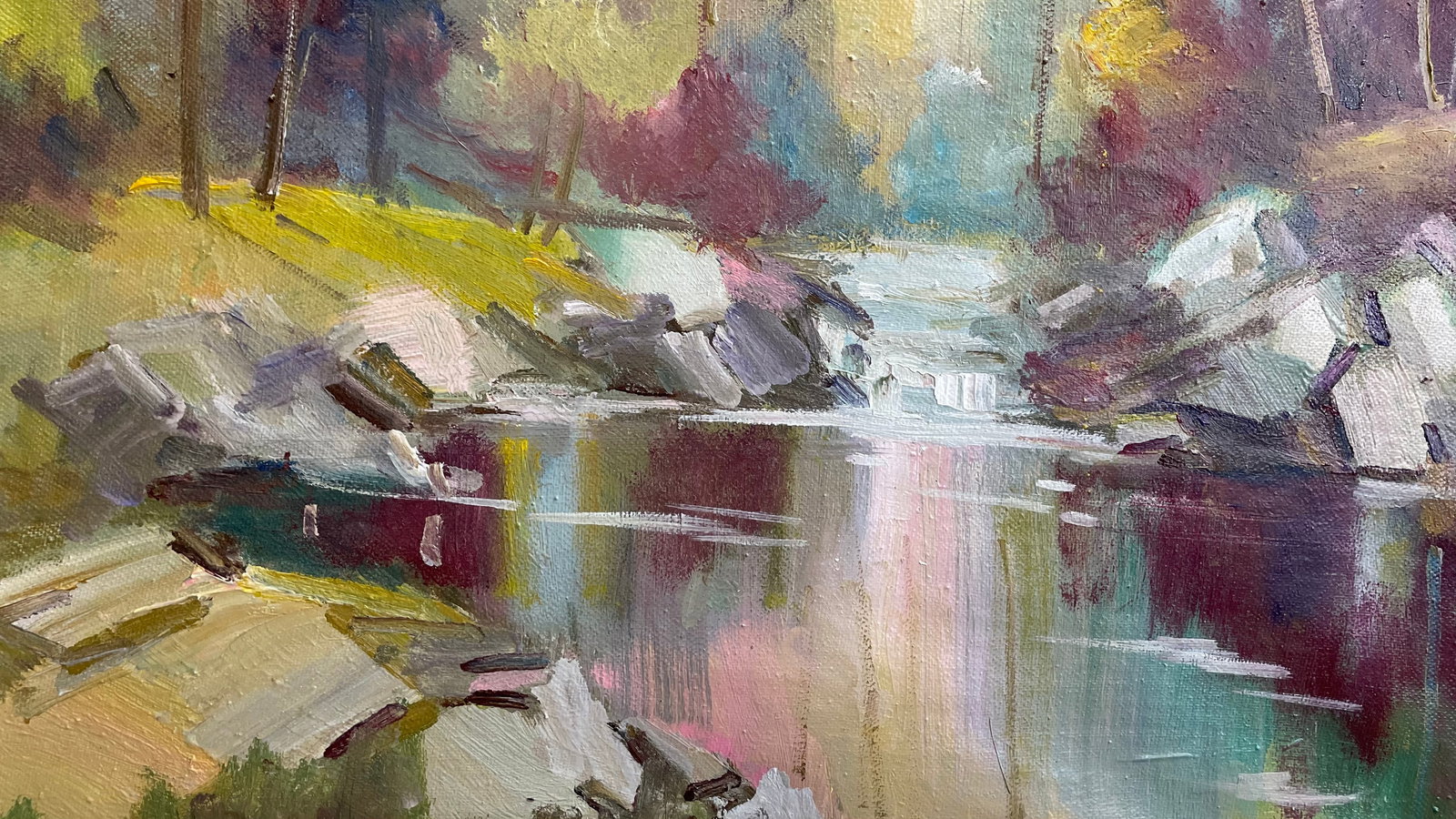 Oil painting River Ivan Romanyuk - 4