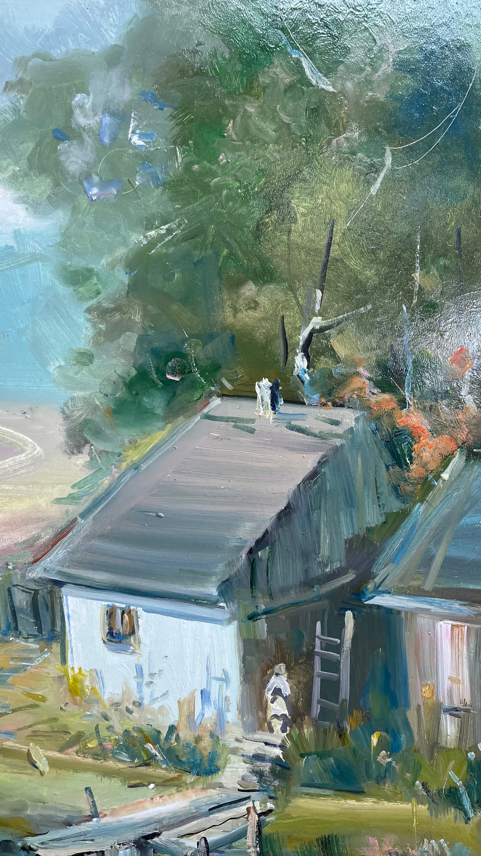 Oil painting House near river Ivan Romanyuk - 5