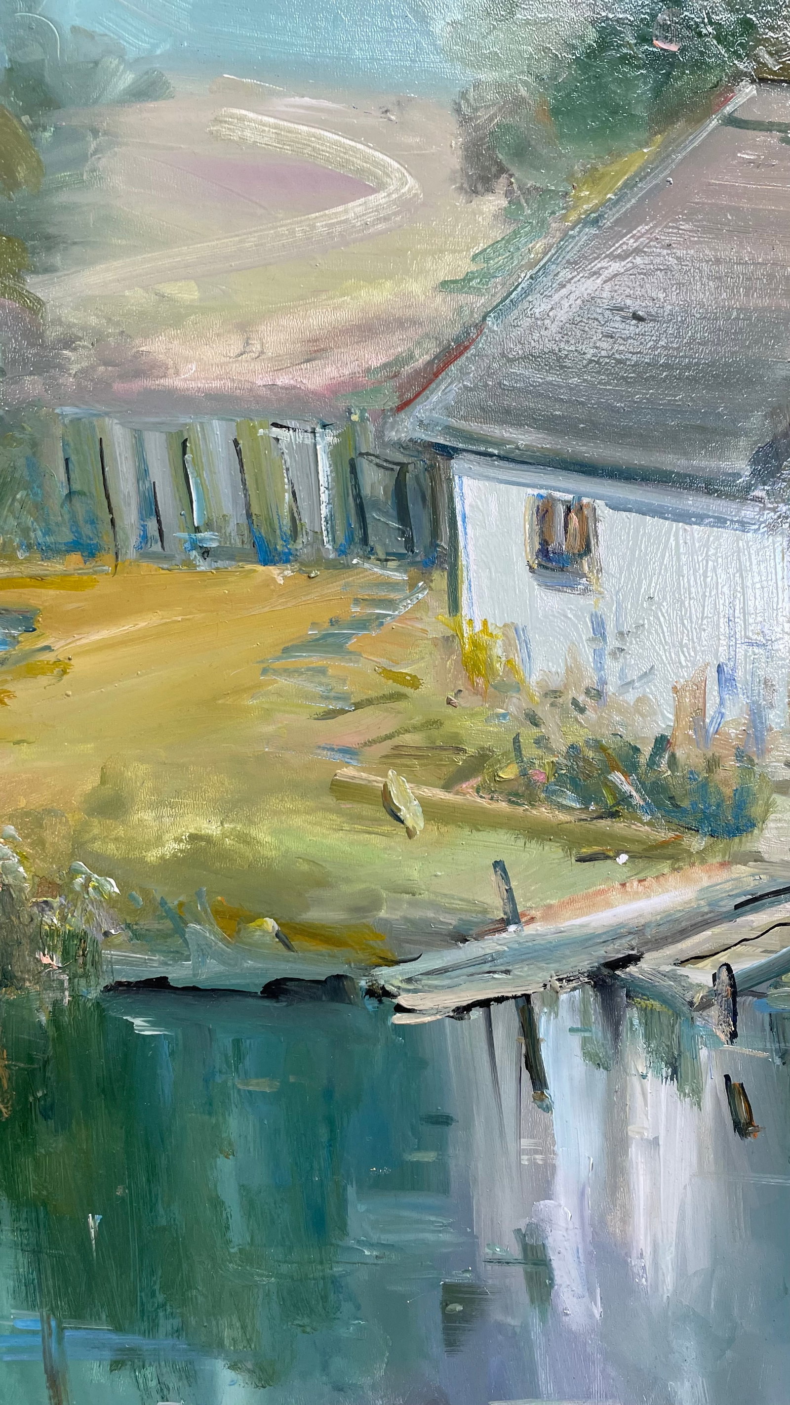 Oil painting House near river Ivan Romanyuk - 6