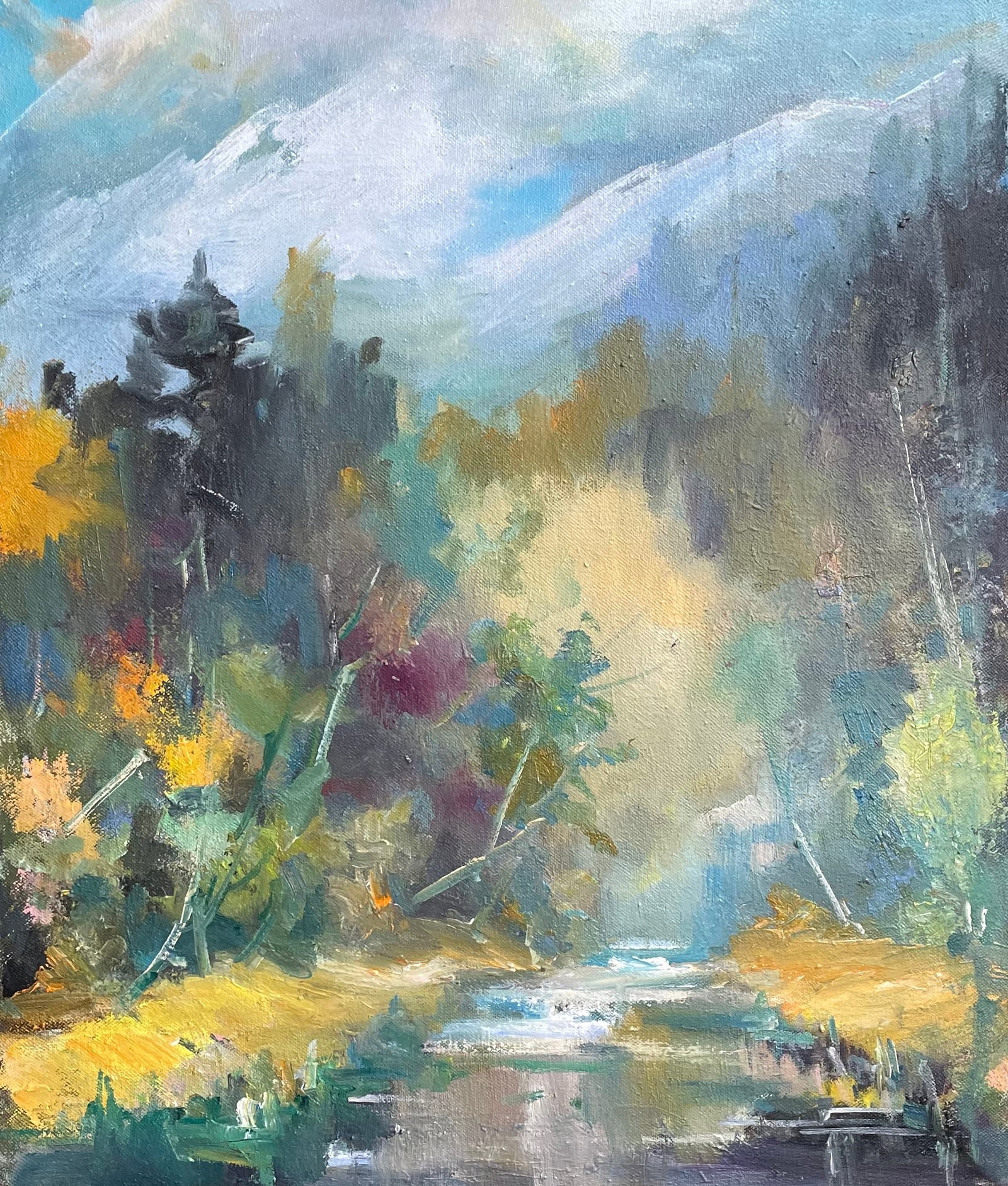 Oil painting Autumn Ivan Romanyuk: Title: Oil painting Autumn Ivan Romanyuk Description: 13ROM Painter: Ivan Romanyuk S?ze: 65x55 cm/25,5x21,6 inches Components: oil, canvas Original painting CONDITION: exellent ARTIST: A native of Iva