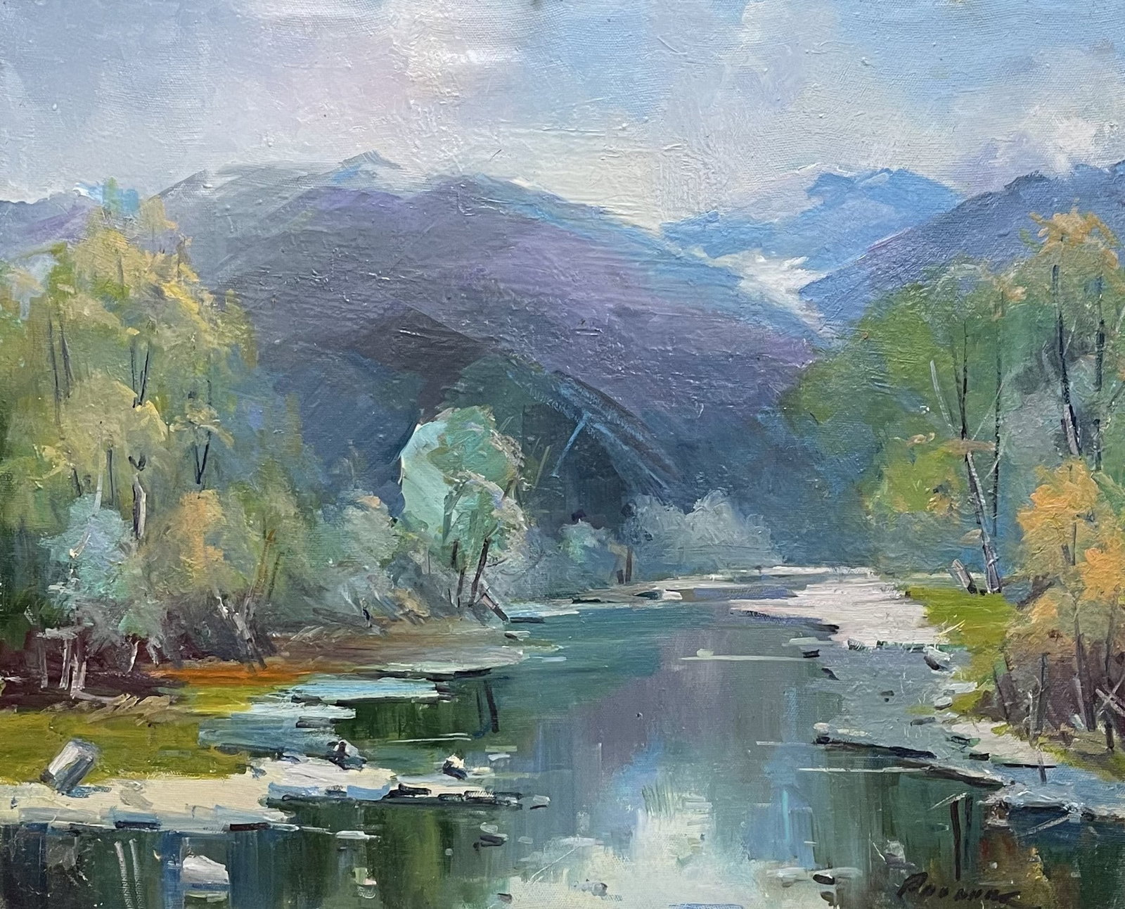 Oil painting Melting Ivan Romanyuk: Title: Oil painting Melting Ivan Romanyuk Description: 69ROM Painter: Ivan Romanyuk S?ze: 80x65 cm/31,4x25,5 inches Components: oil, canvas Original painting CONDITION: exellent ARTIST: A native of Iv