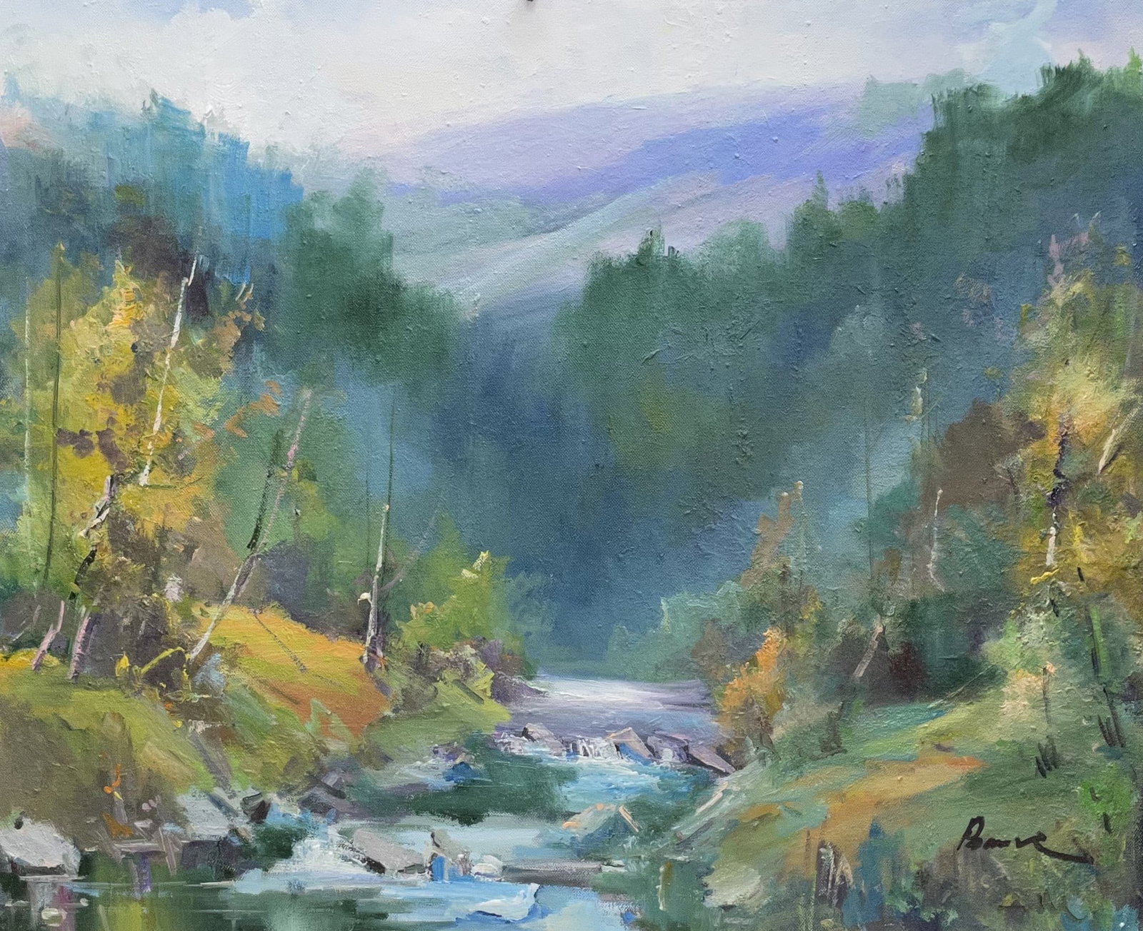 Oil painting Landscape Ivan Romanyuk: Title: Oil painting Landscape Ivan Romanyuk Description: 71ROM Painter: Ivan Romanyuk S?ze: 80x65 cm/31,4x25,5 inches Components: oil, canvas Original painting CONDITION: exellent ARTIST: A native of 