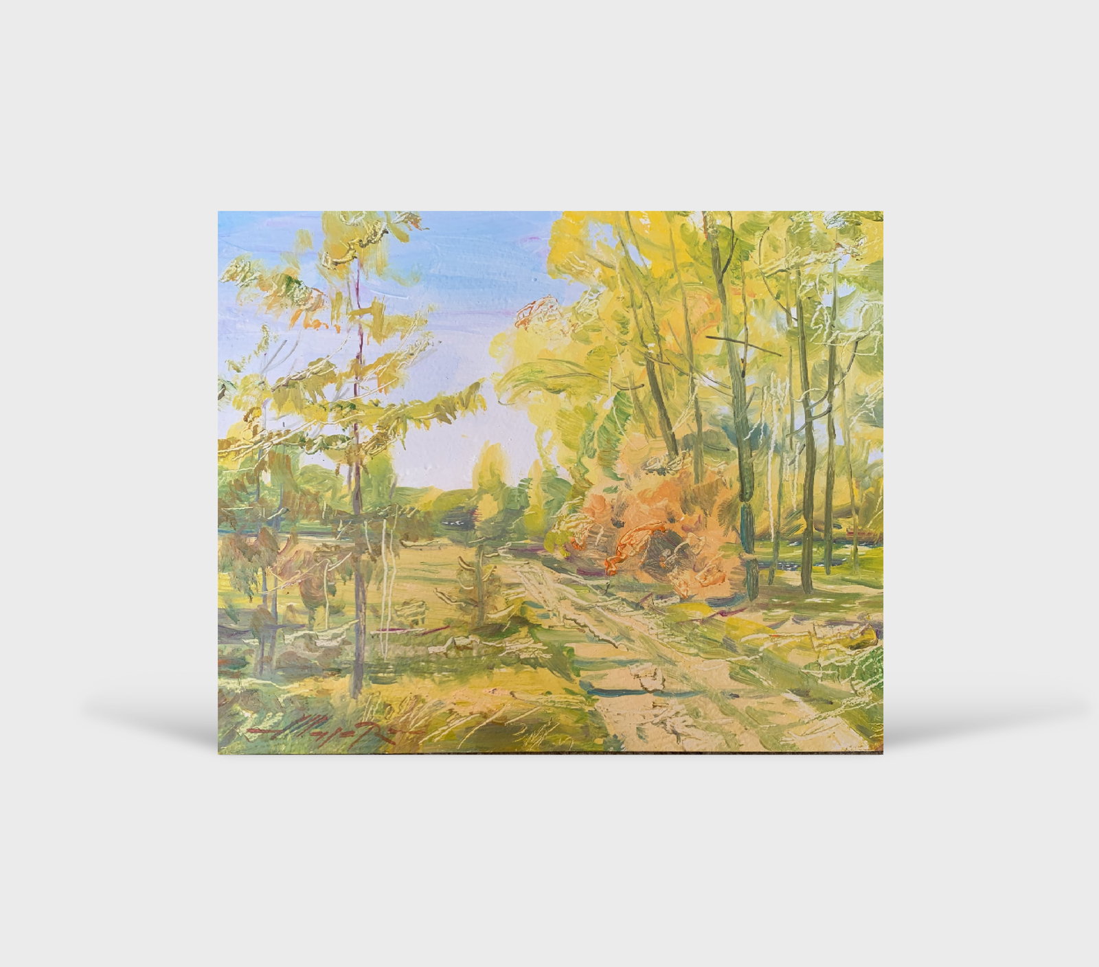 Oil painting Road in the forest Oleksandr Oleksandrovich Nazarenko - 11
