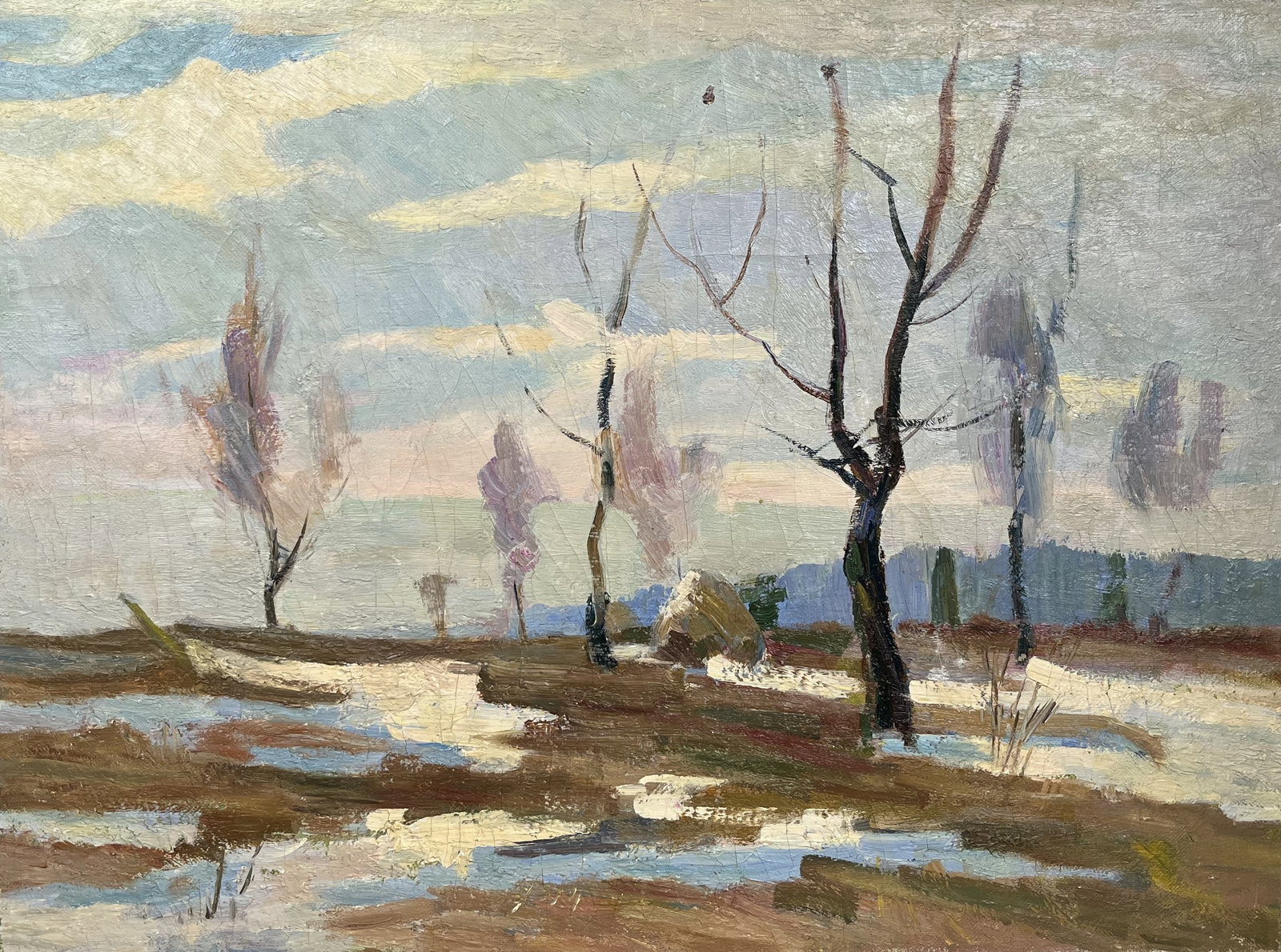 Oil painting Cold March Kogan-Shatz - 2