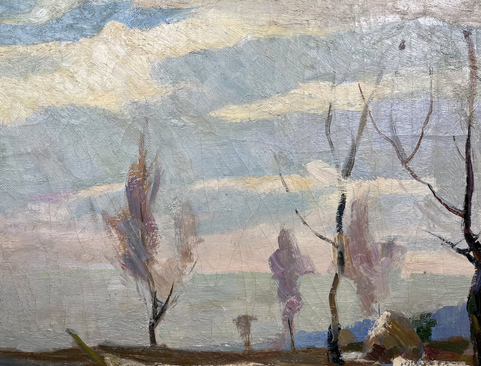 Oil painting Cold March Kogan-Shatz - 4