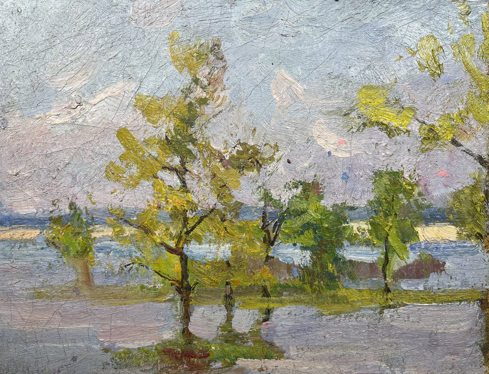 Oil painting River flood Kogan-Shatz - 3