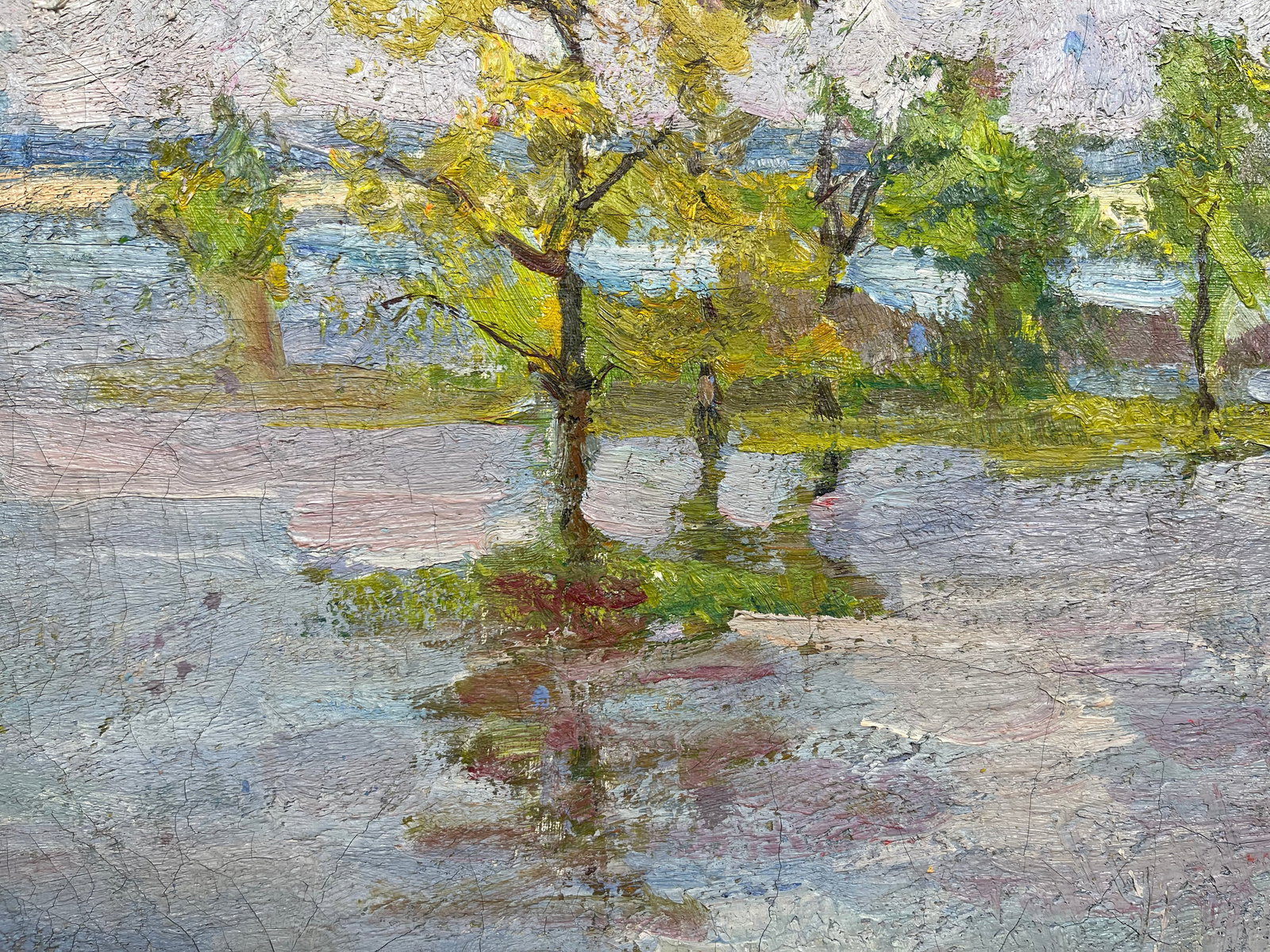 Oil painting River flood Kogan-Shatz - 5