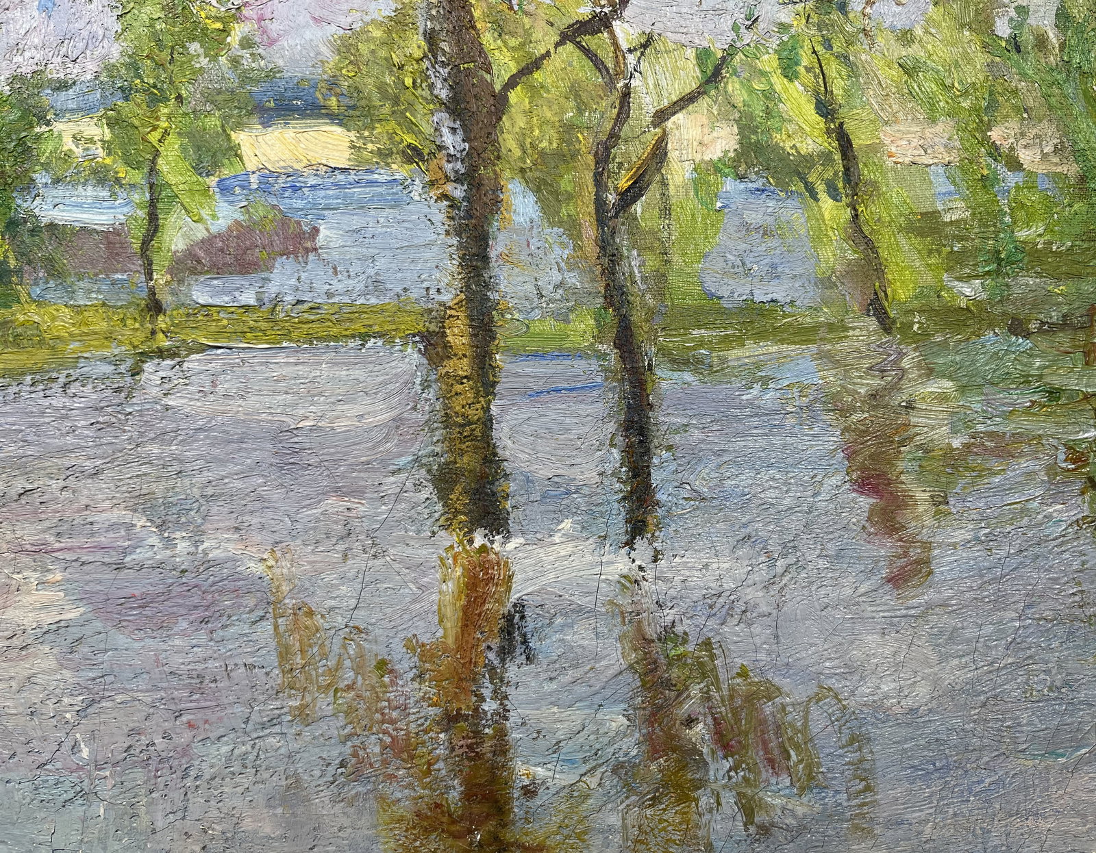 Oil painting River flood Kogan-Shatz - 6