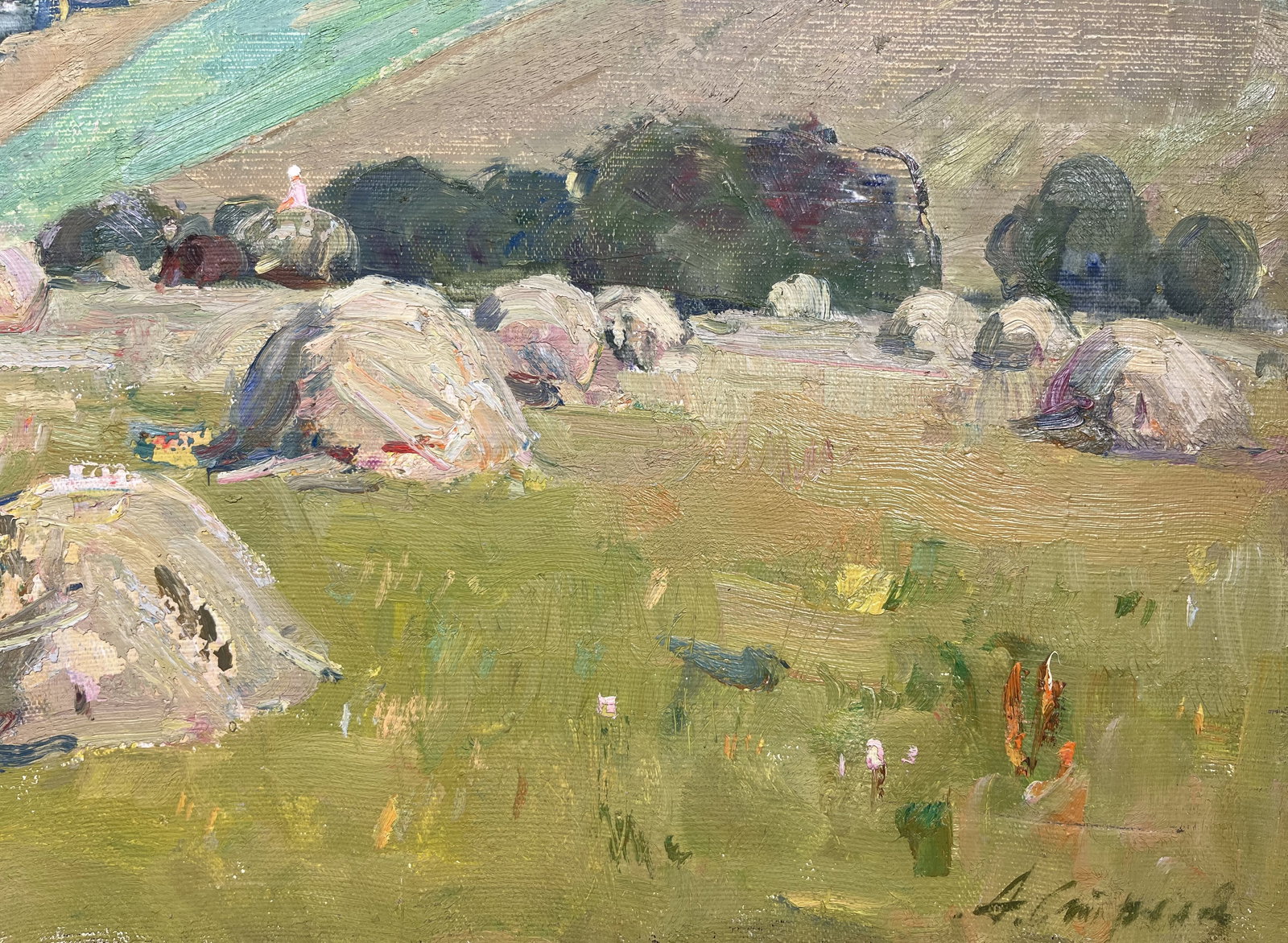 Oil painting Cut hay Strelov A. - 6