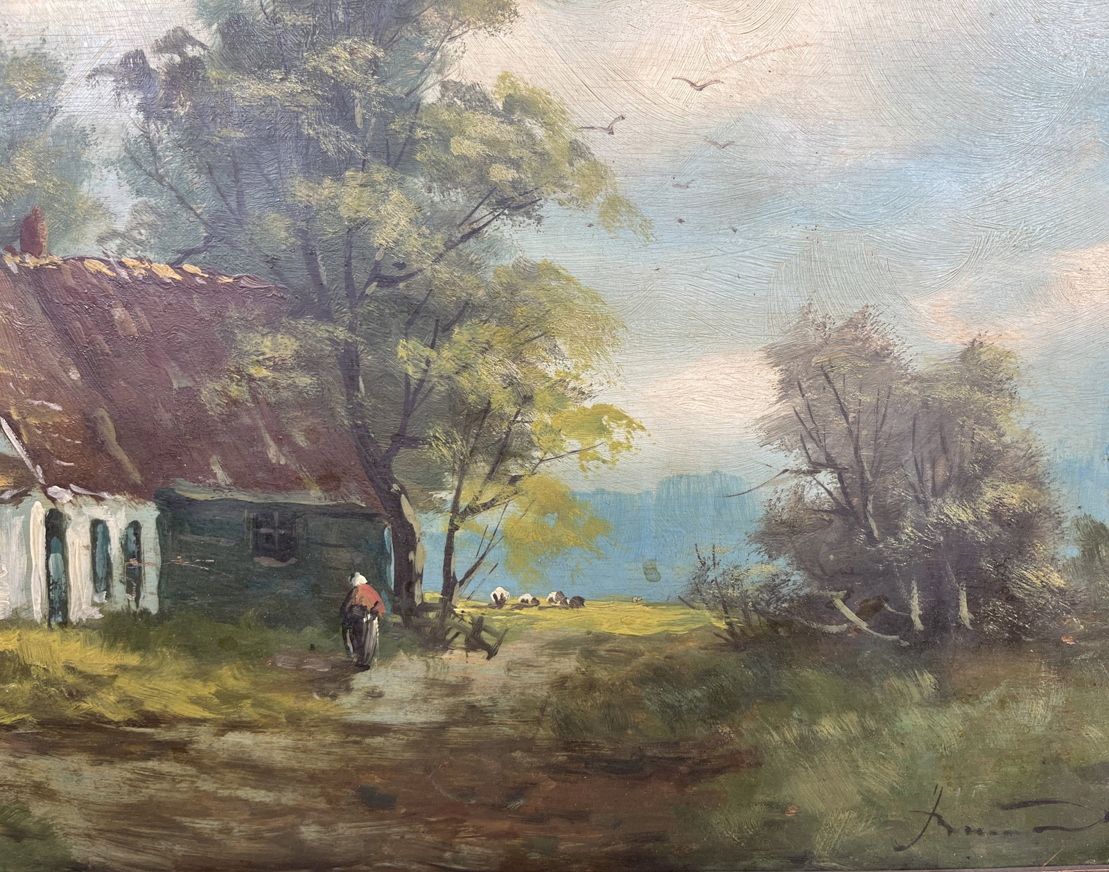 Oil painting Country yard Kronov - 6