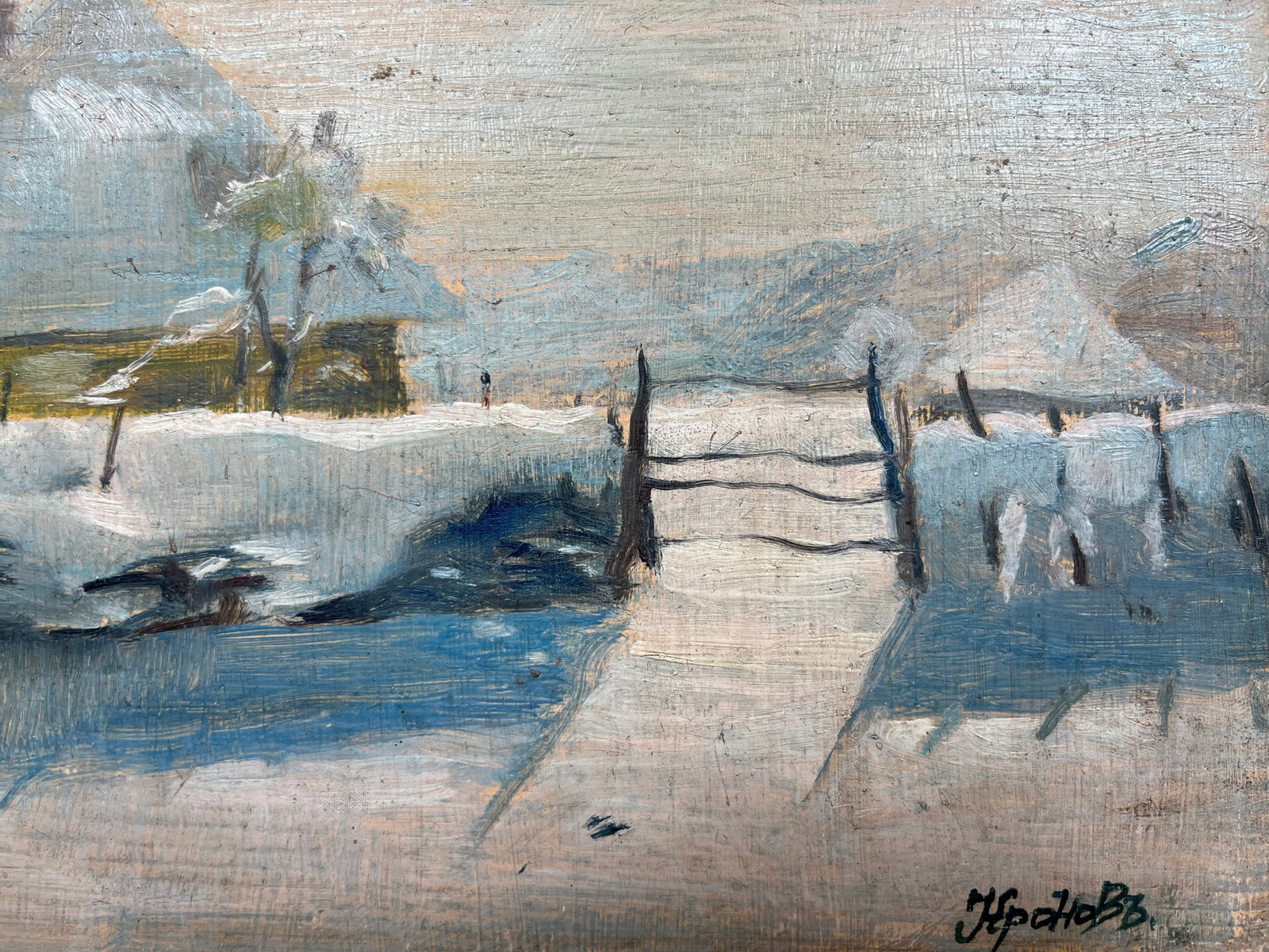Oil painting Winter silence Kronov - 4