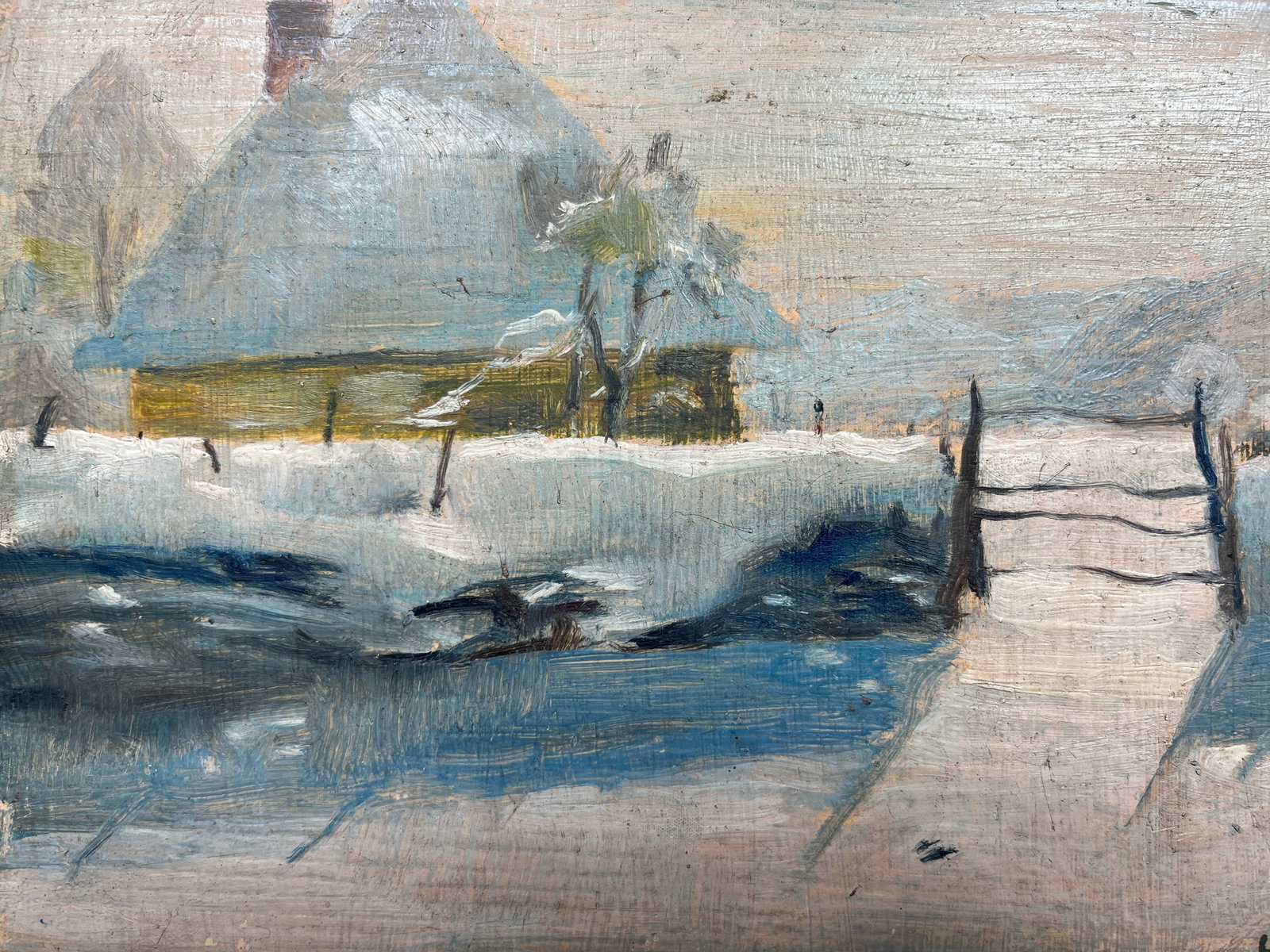 Oil painting Winter silence Kronov - 5