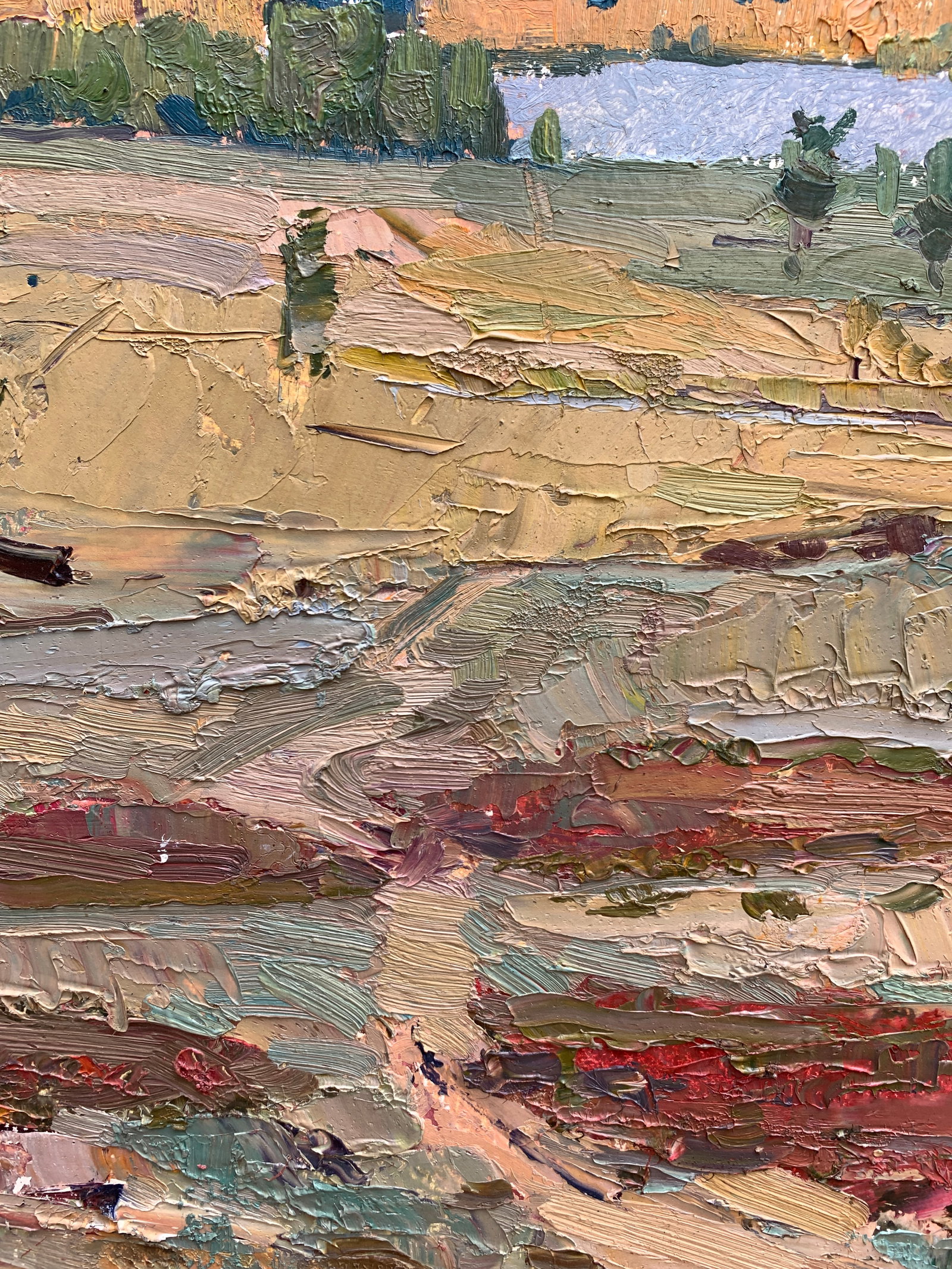 Oil painting The next town Godunov - 10