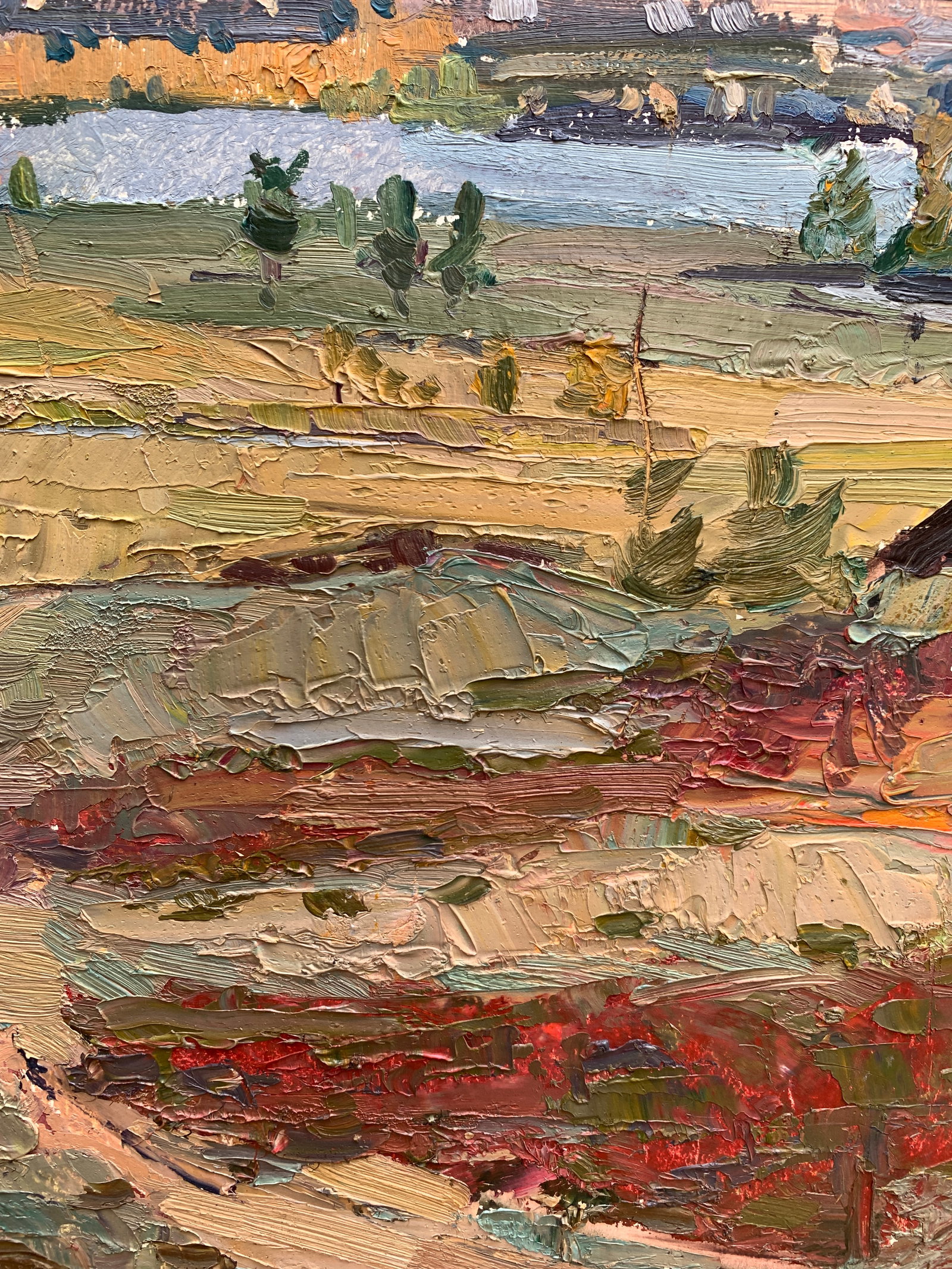 Oil painting The next town Godunov - 11