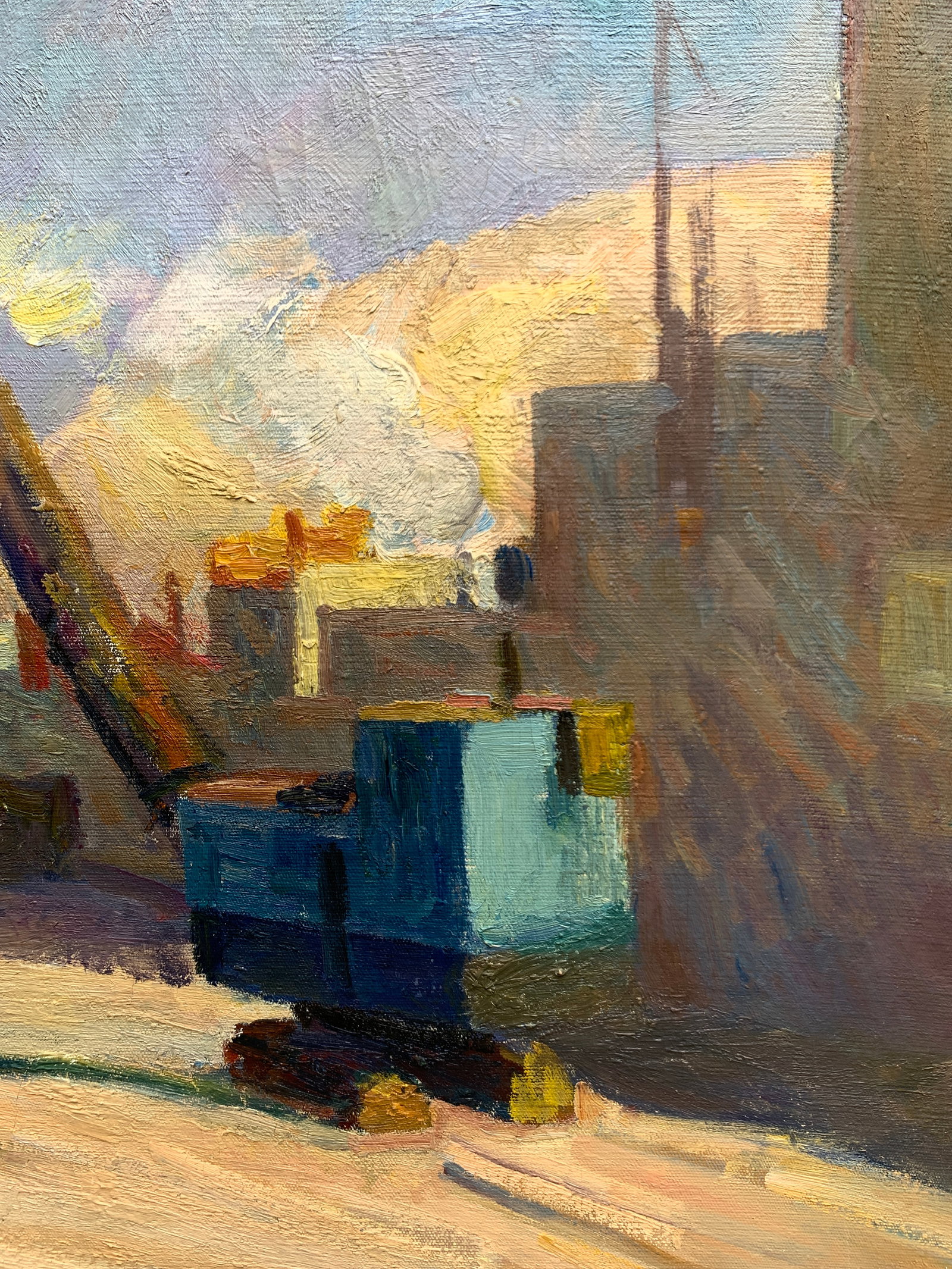 Oil painting On the construction site Kogan-Shatz - 10