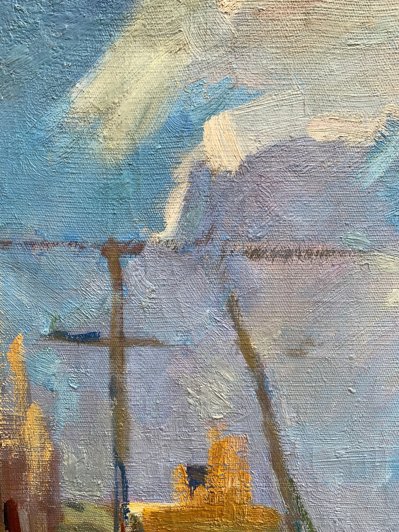 Oil painting On the construction site Kogan-Shatz - 3