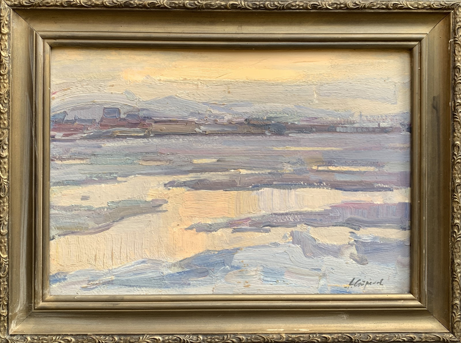 Oil painting sea foam Strelov A.: Title: Oil painting sea foam Strelov A. Description: 173AADuk Painter: Strelov A. S?ze: 35x50 cm/13,78x19,68 inches Components: oil, cardboard Original painting from our collection ERA: 1975 Short inf