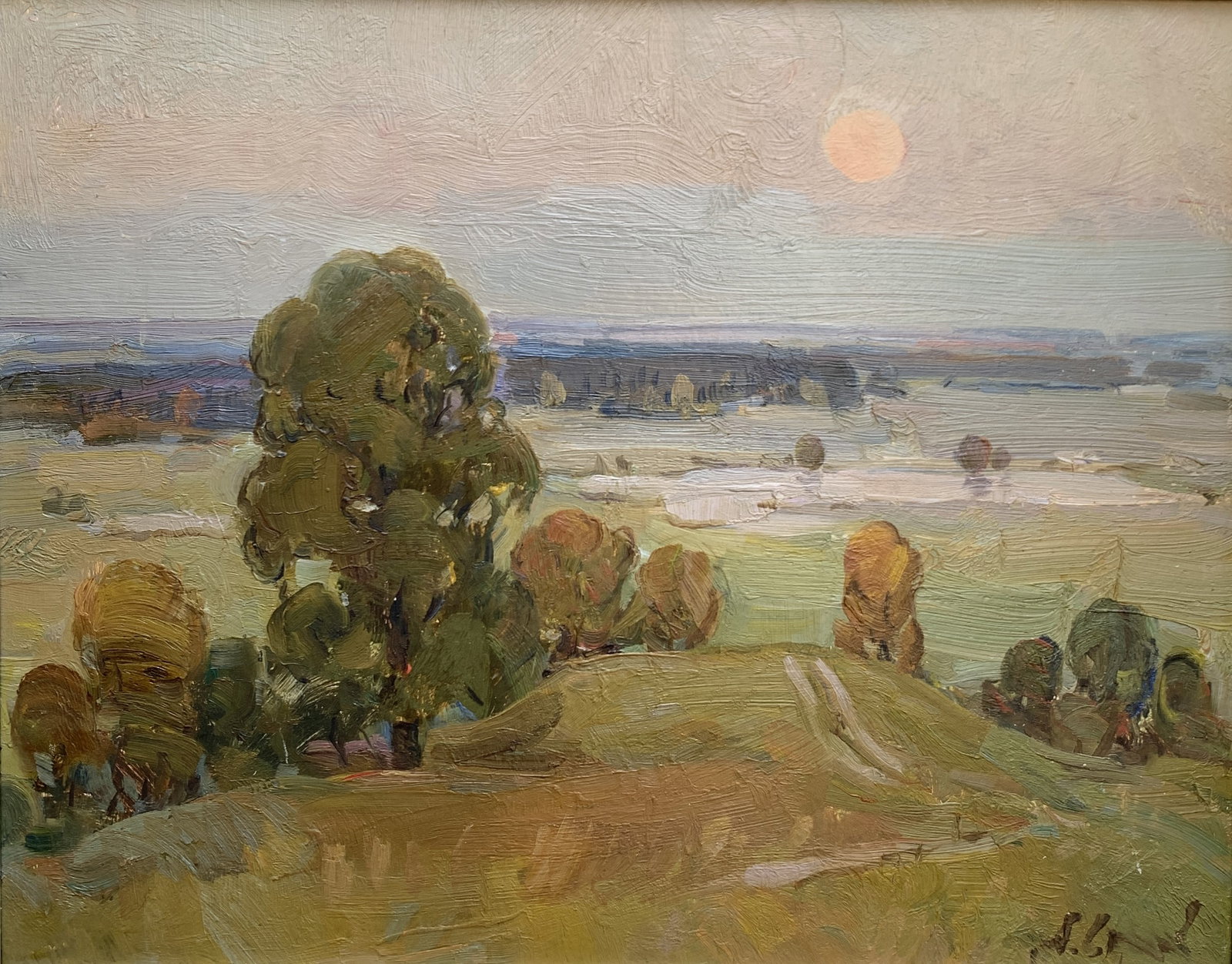 Oil painting evening in Sednev Strelov A. - 2