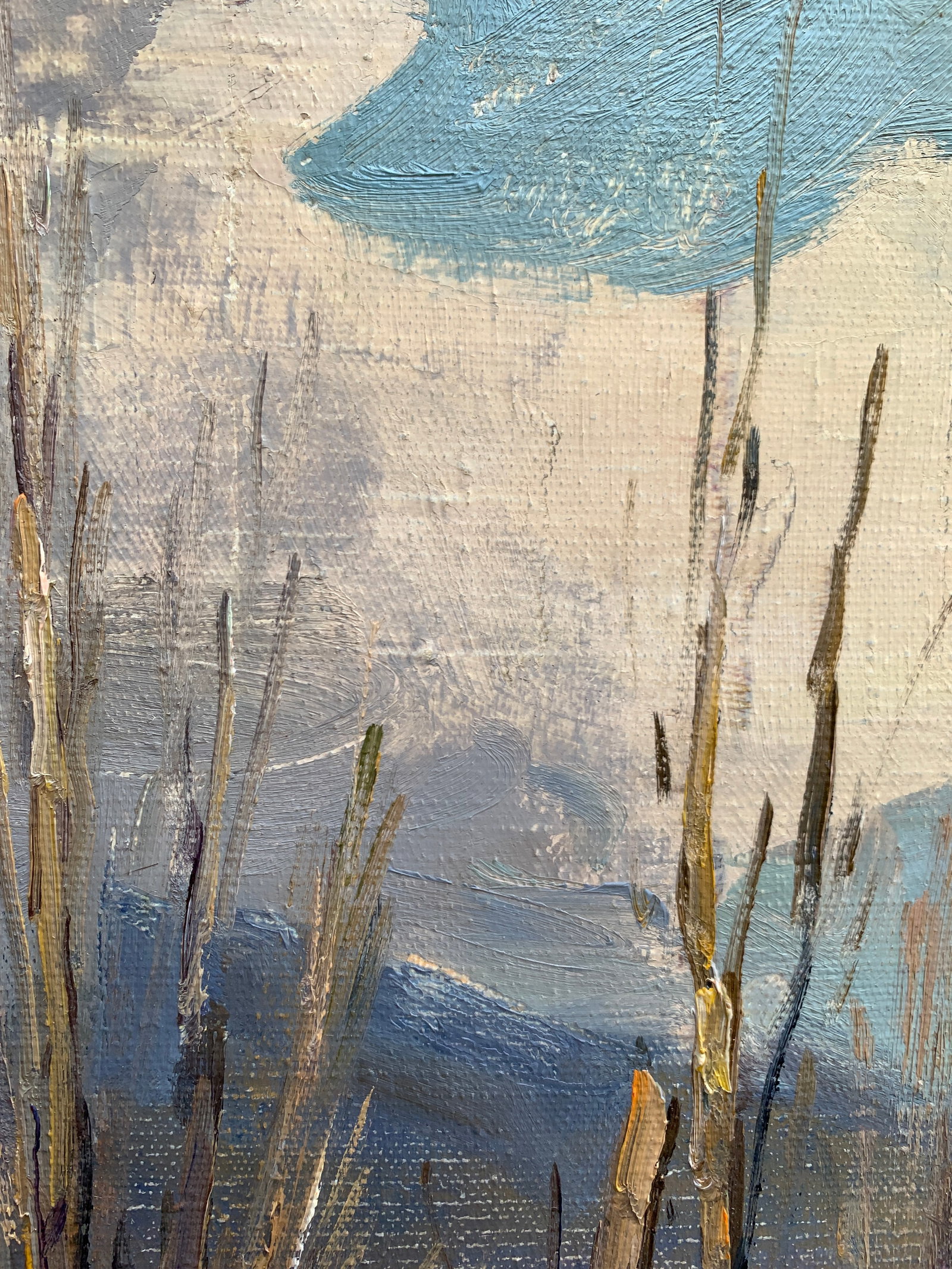 Oil painting Old poplar trees Strelov A. - 4