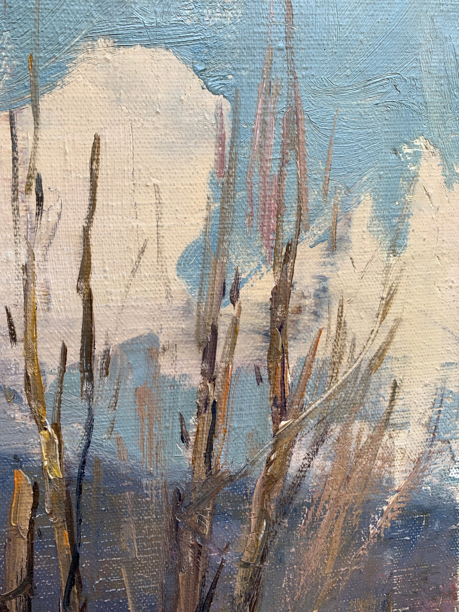 Oil painting Old poplar trees Strelov A. - 5