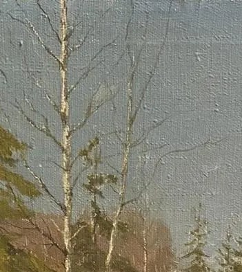 Oil painting Evergreens ?. Kuznetsov - 10